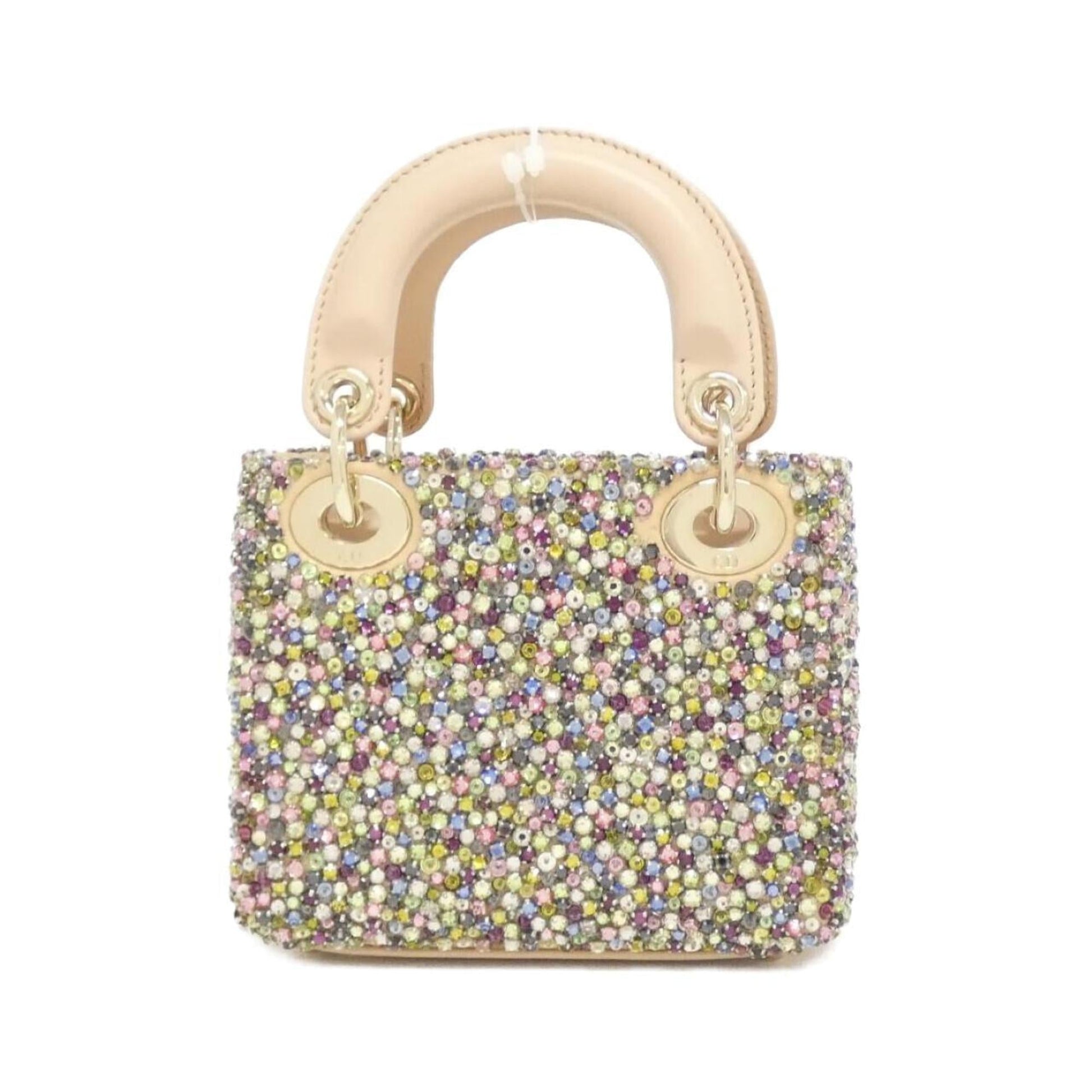 Christian Dior Multi-Color Leather Rhinestone Shoulder Bag  