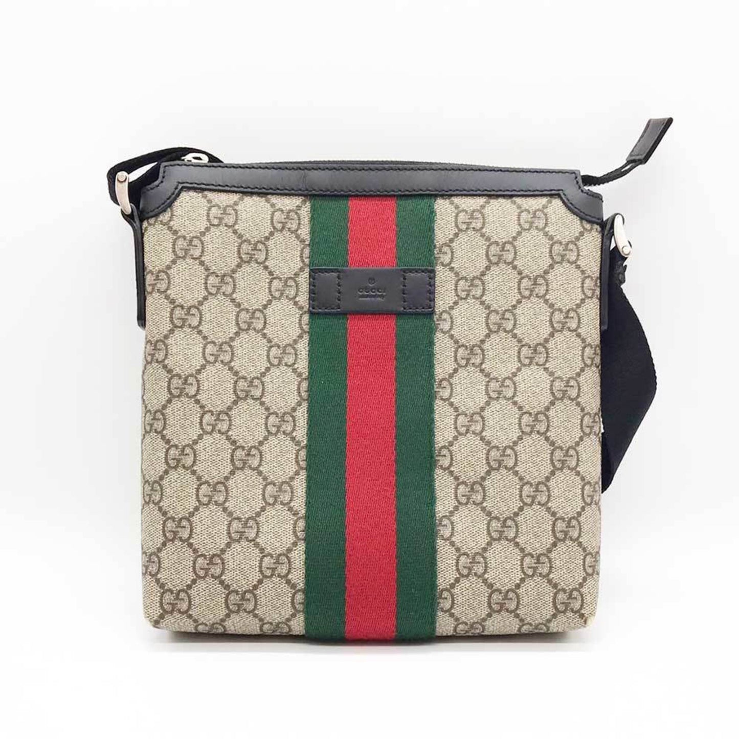 Gucci Leather Canvas Shoulder Bag