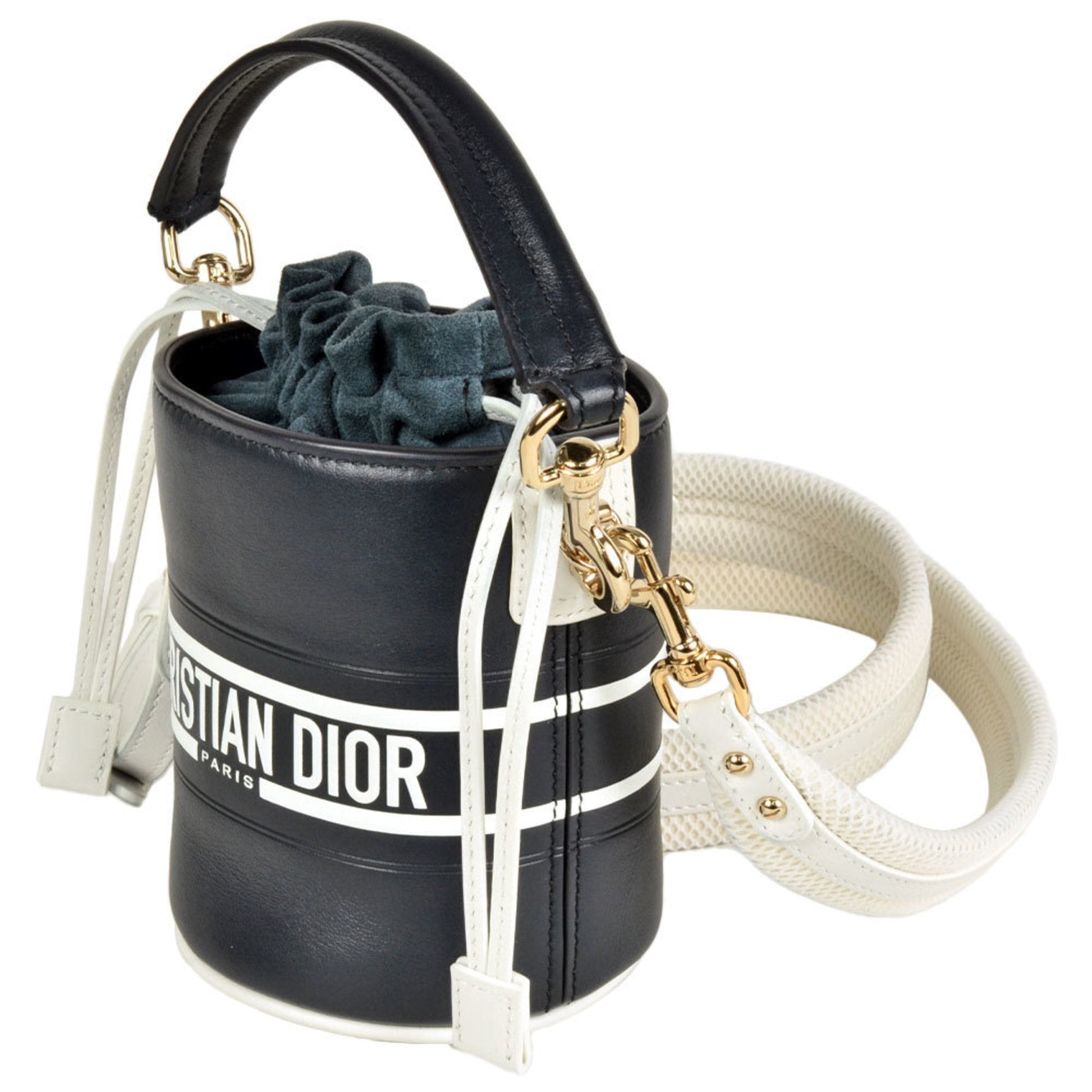 Christian Dior Black Leather Handbag Shoulder Bag  