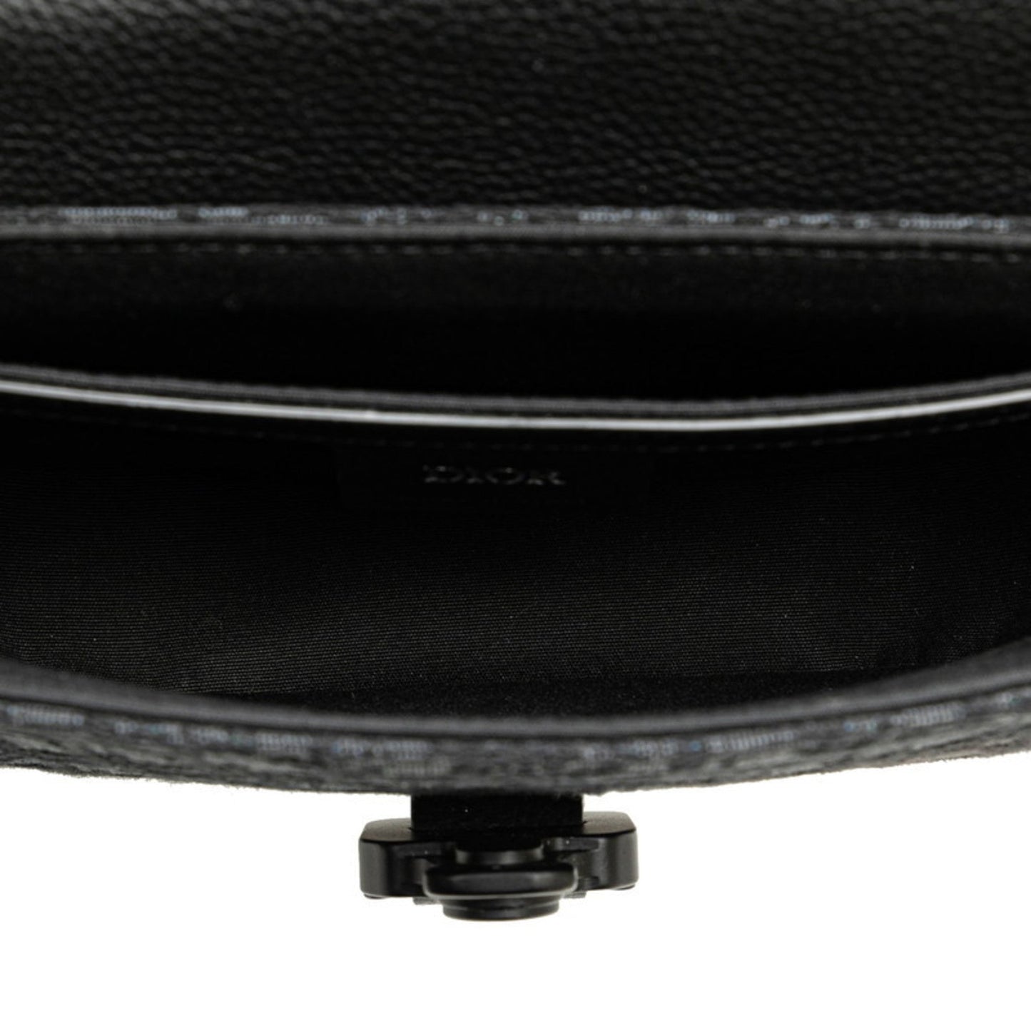 Christian Dior Black Canvas Leather Shoulder Bag  