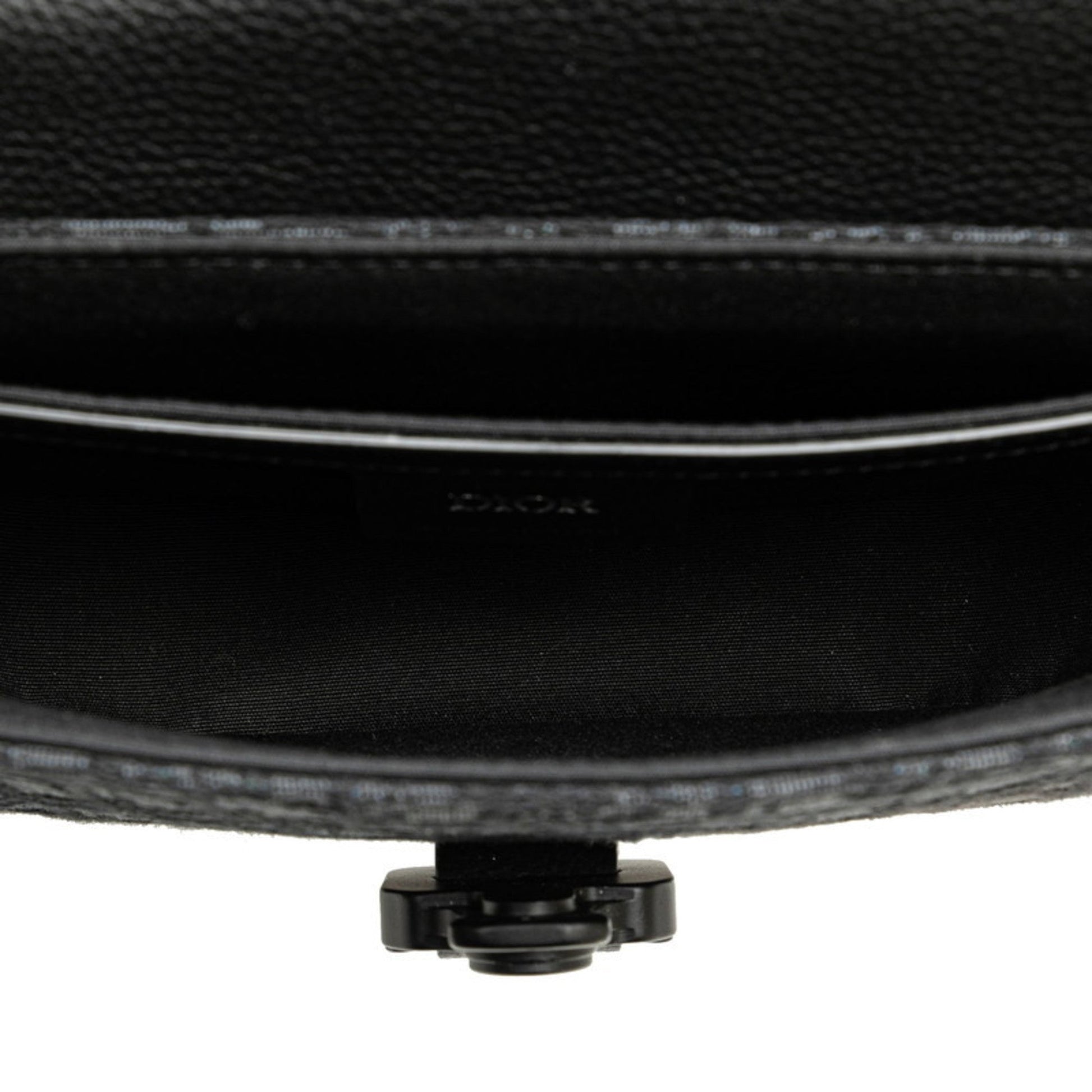 Christian Dior Black Canvas Leather Shoulder Bag  