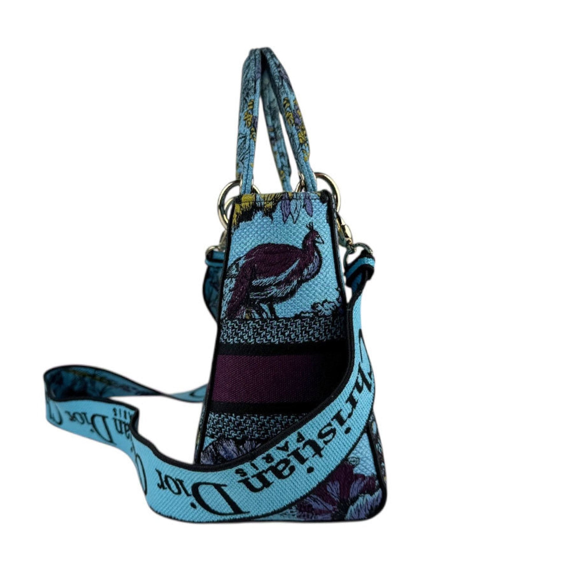 Christian Dior Blue Canvas Handbag Shoulder Bag  