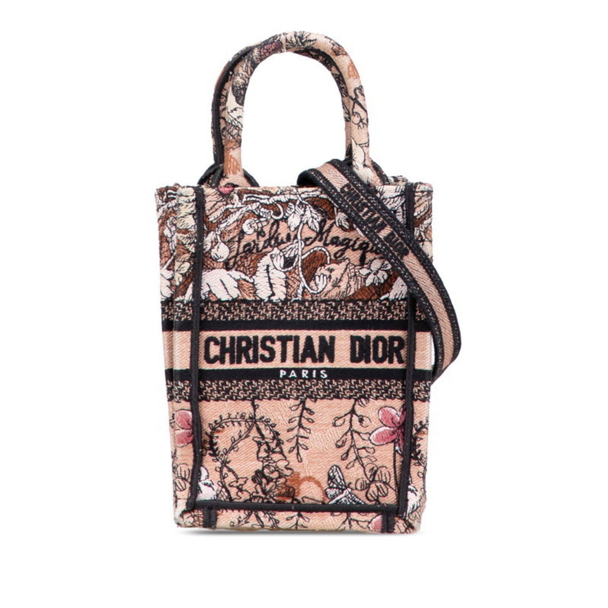 Christian Dior Brown Canvas Shoulder Bag Tote Bag  