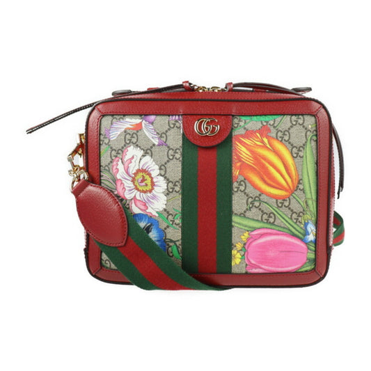 Gucci Lou Leather Canvas Shoulder Bag