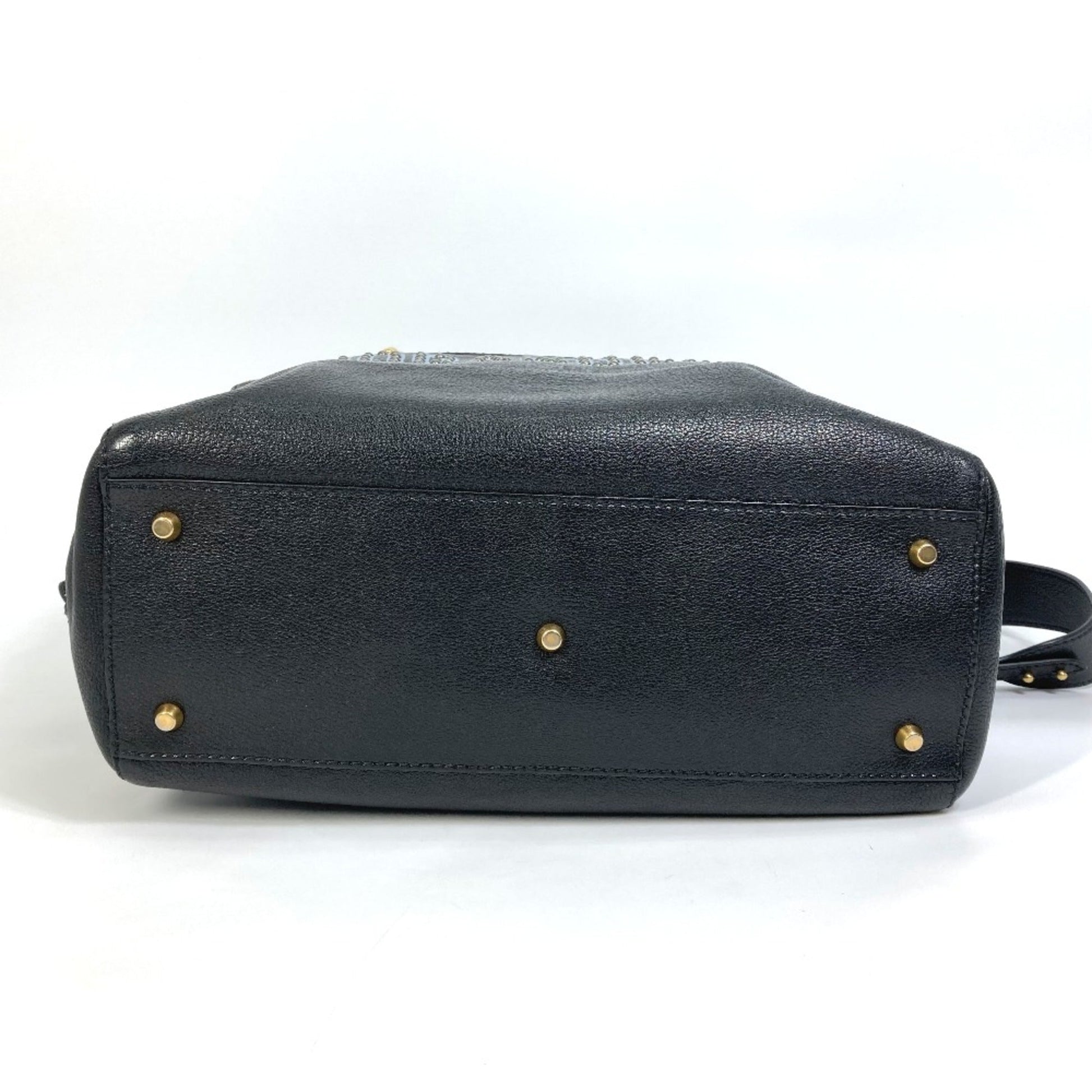 Christian Dior Black Leather Tote Bag  