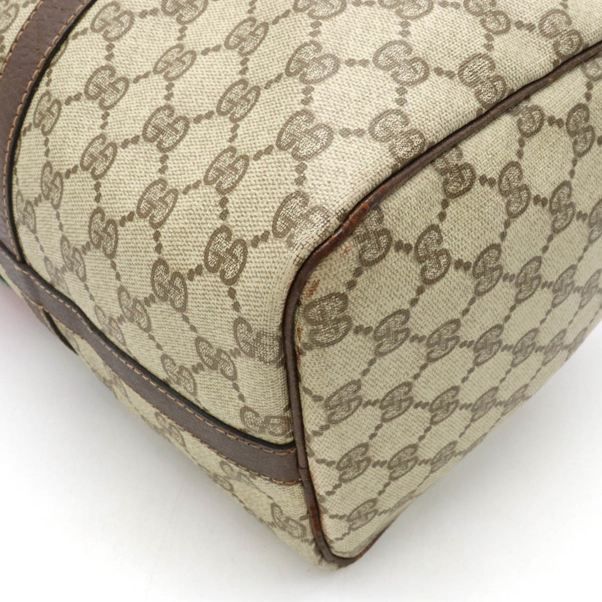 Gucci Leather Canvas Handbag