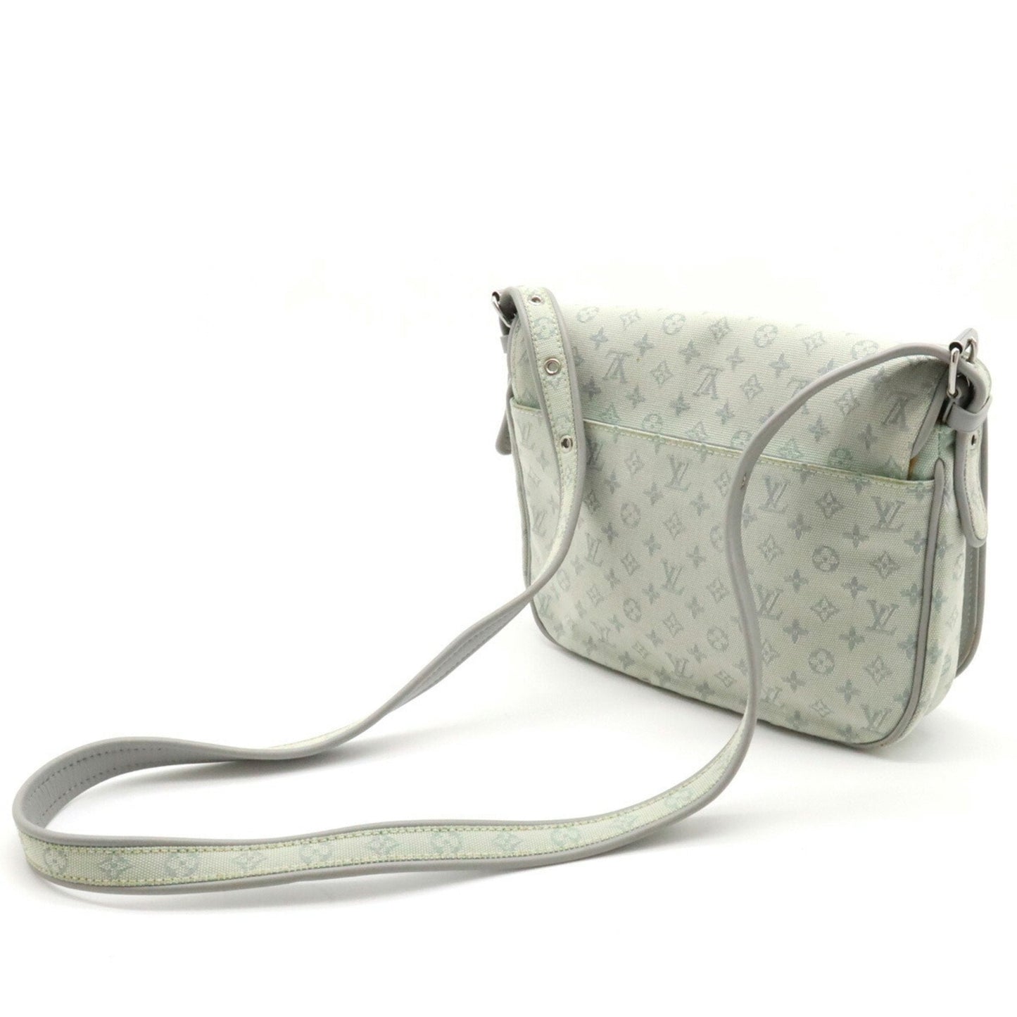 LOUIS VUITTON Monogram Comte de Fe M tte Shoulder Bag Gray Light Blue M92279