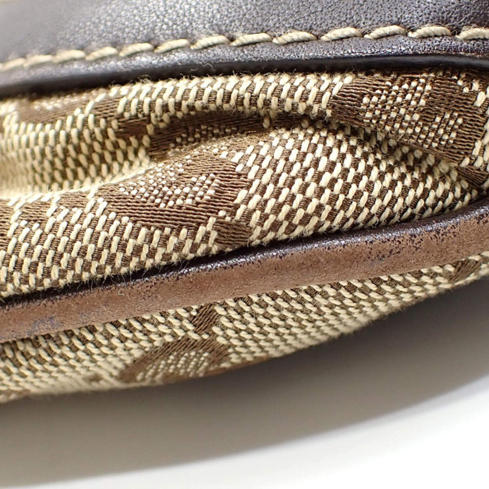 Gucci Leather Canvas Shoulder Bag