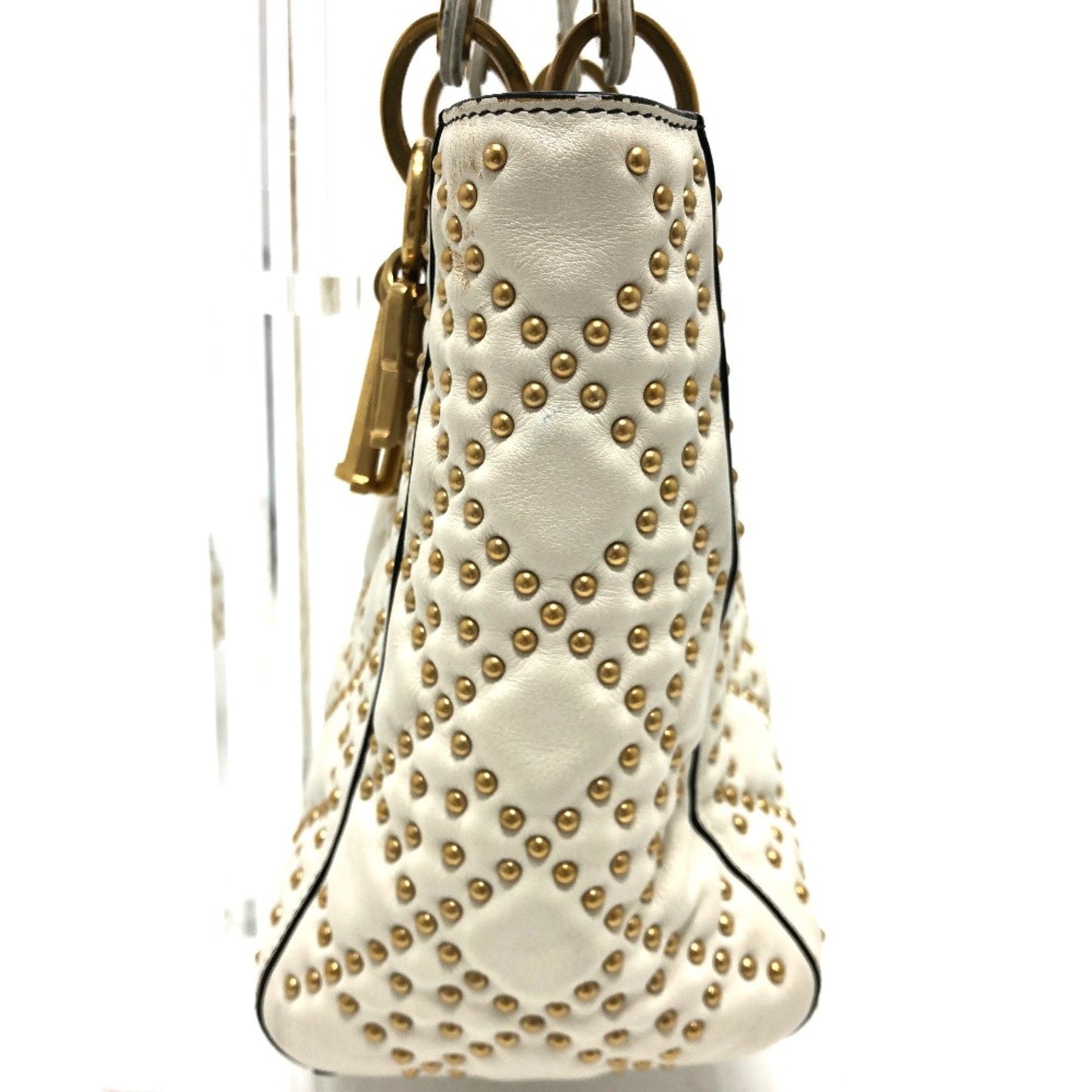 Christian Dior White Leather Handbag  