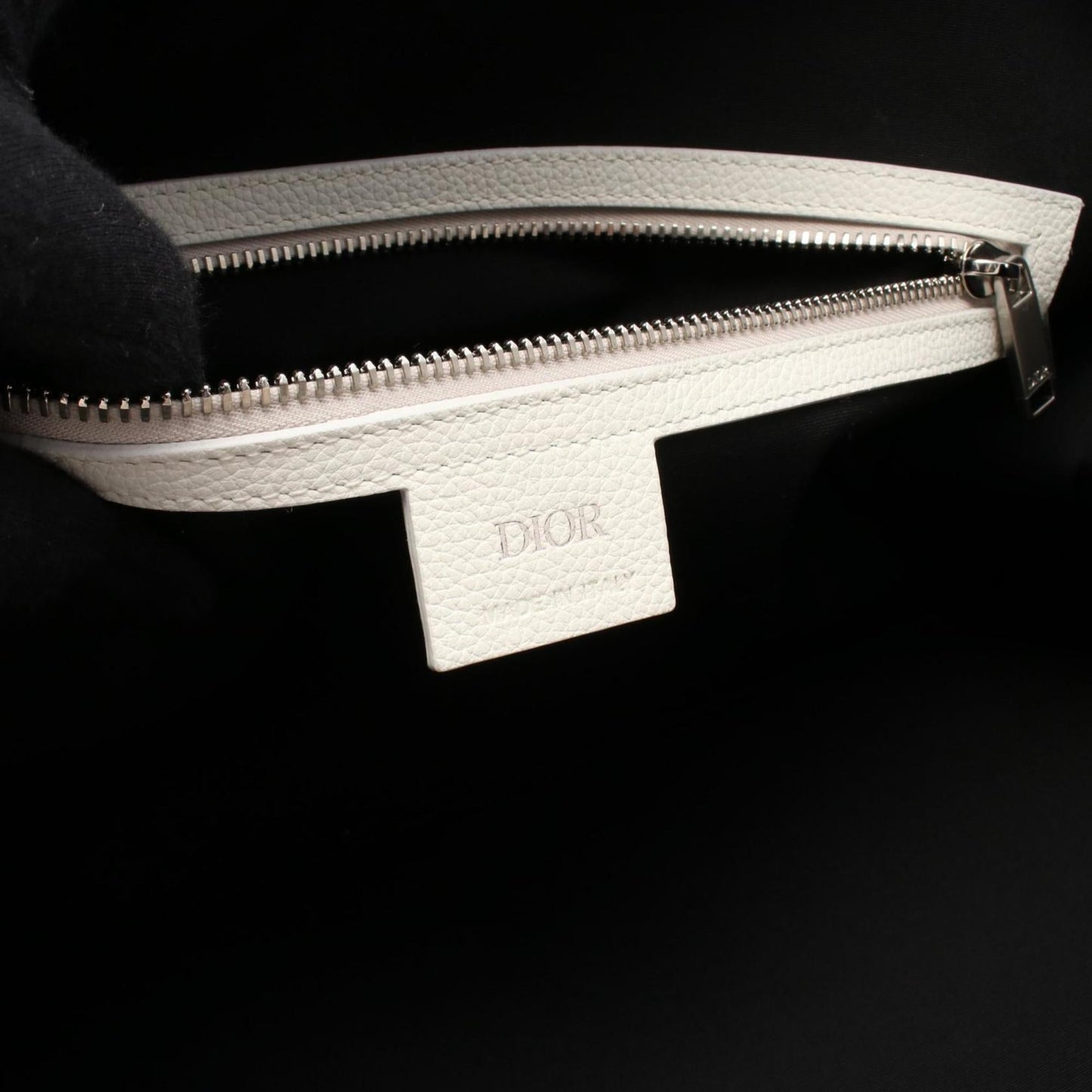Christian Dior Beige White Canvas Leather Boston Bag  