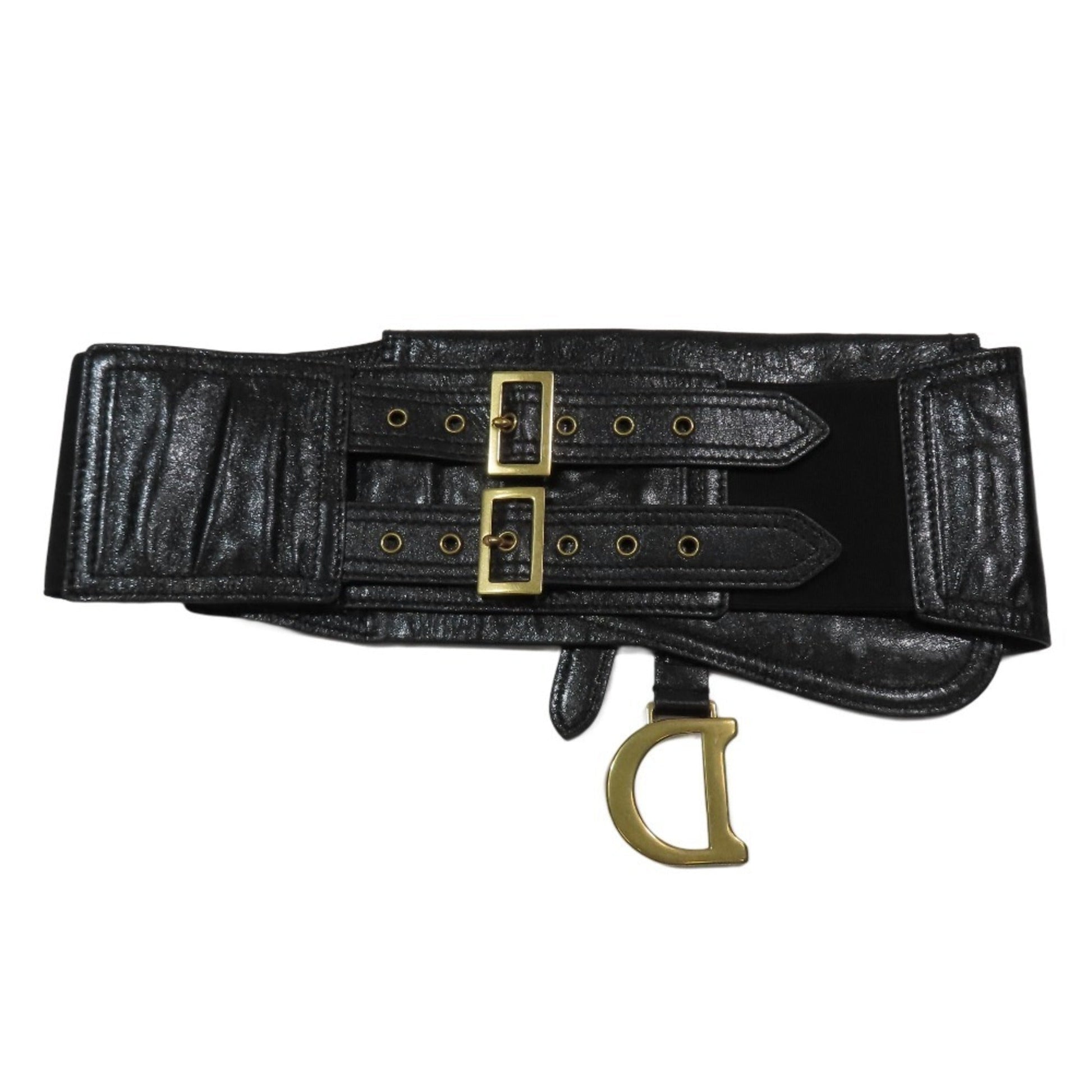 Christian Dior Black Leather Sling Bag  