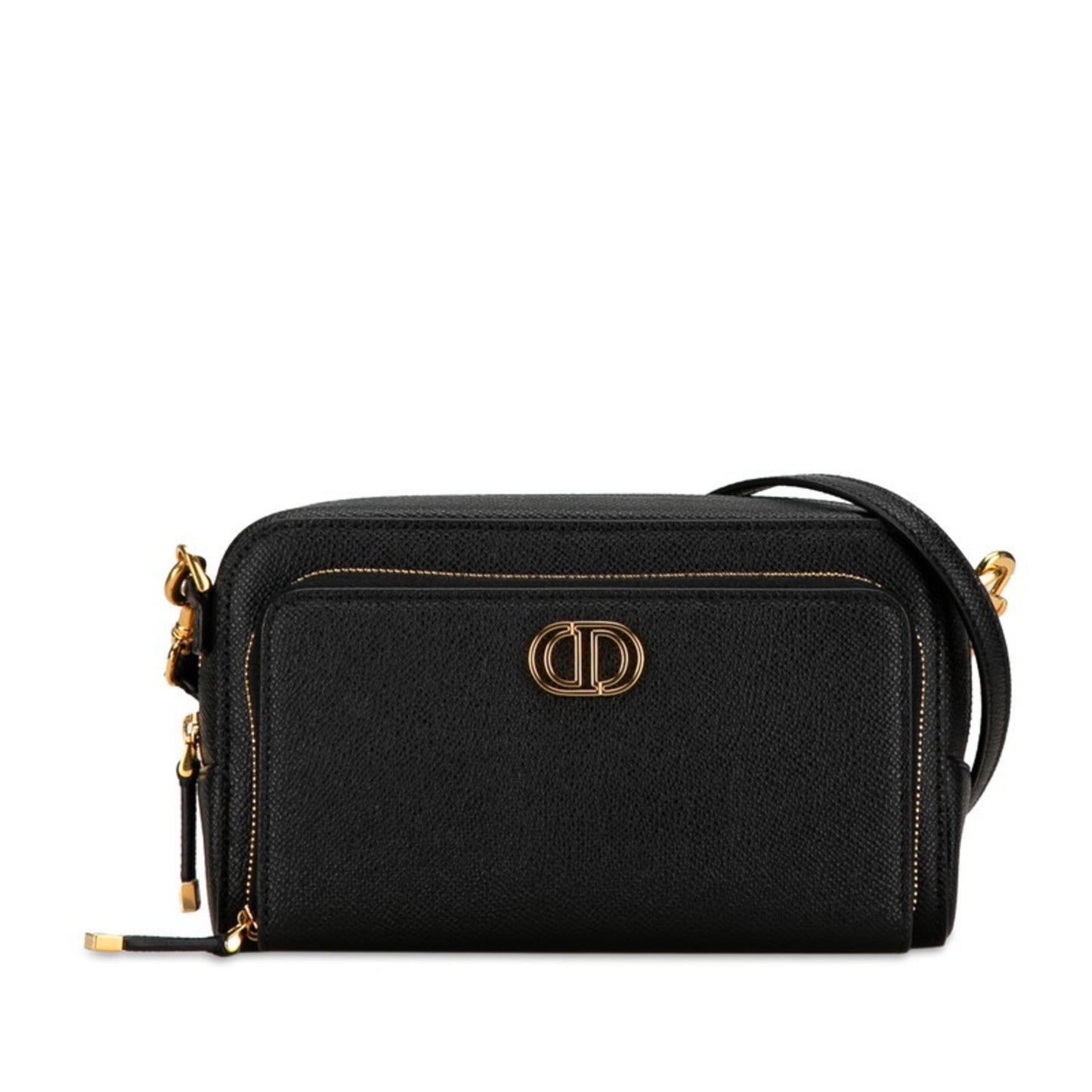 Christian Dior Black Leather Shoulder Bag  