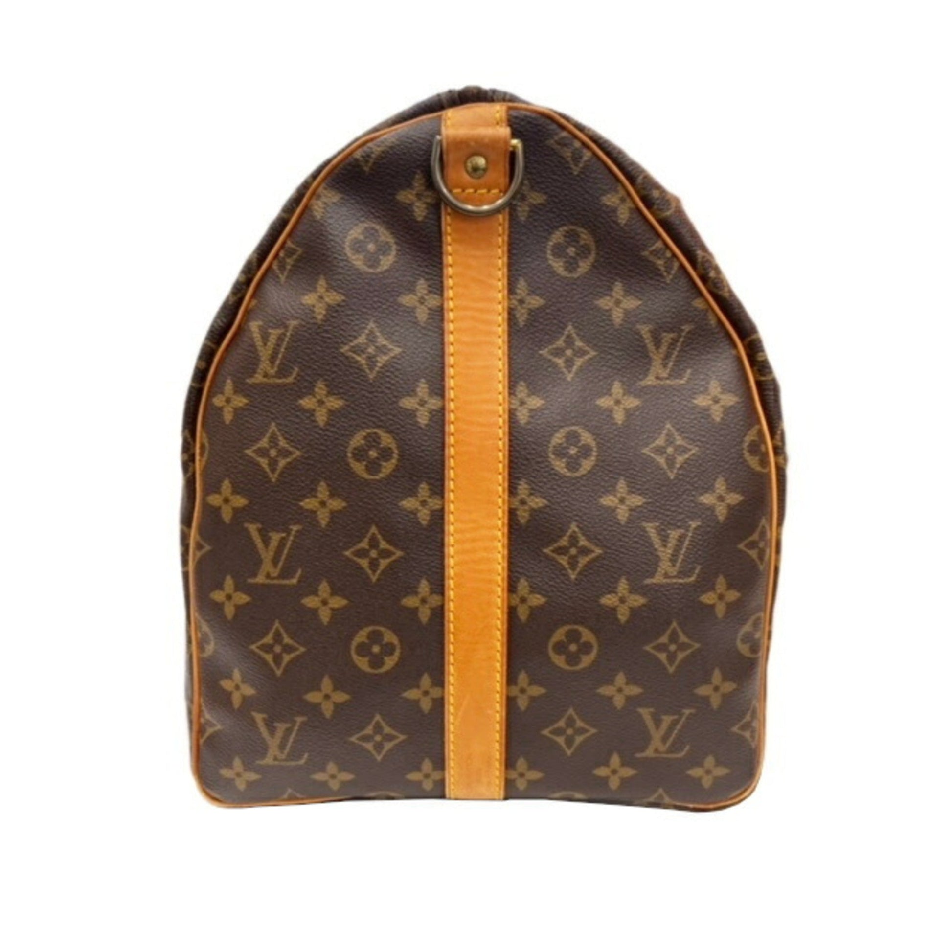 LOUIS VUITTON Monogram Keepall Bandouliere 55 Boston Bag Men's Women's Shoulder Key Missing