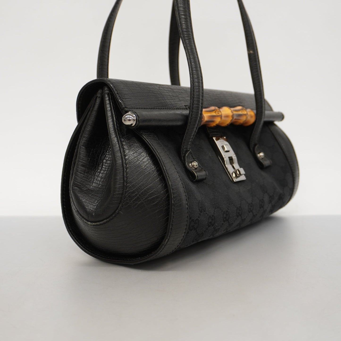 Gucci Leather Canvas Shoulder Bag