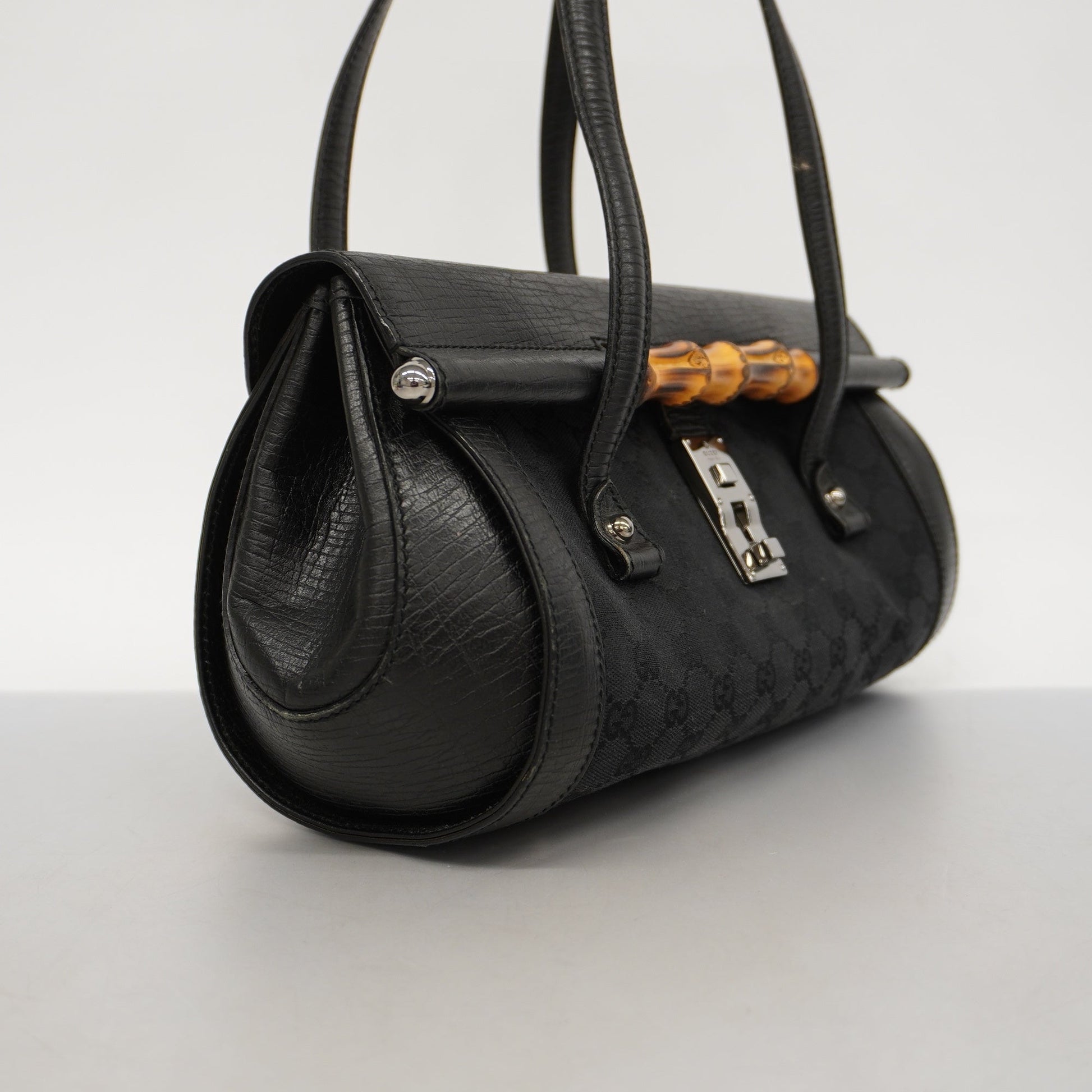 Gucci Leather Canvas Shoulder Bag