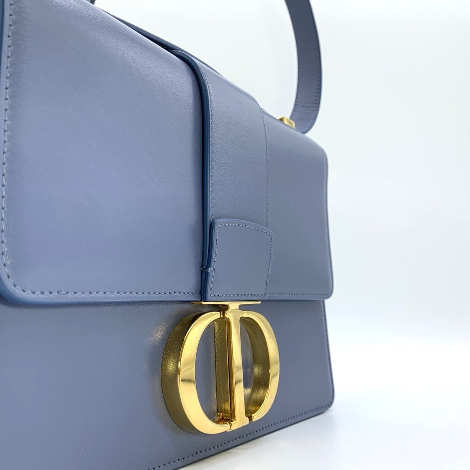 Christian Dior Blue Leather Shoulder Bag  