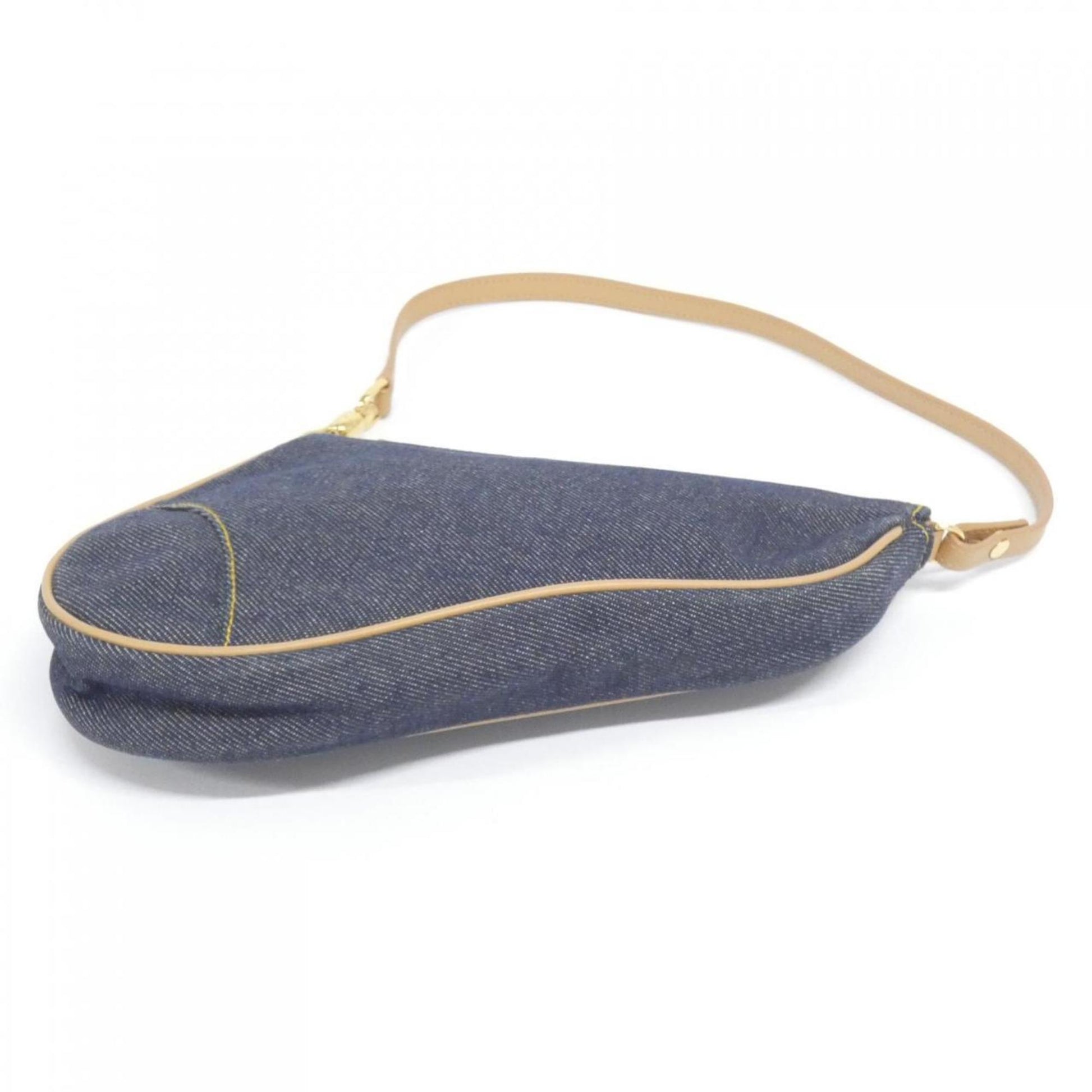 Christian Dior Blue Denim Shoulder Bag  