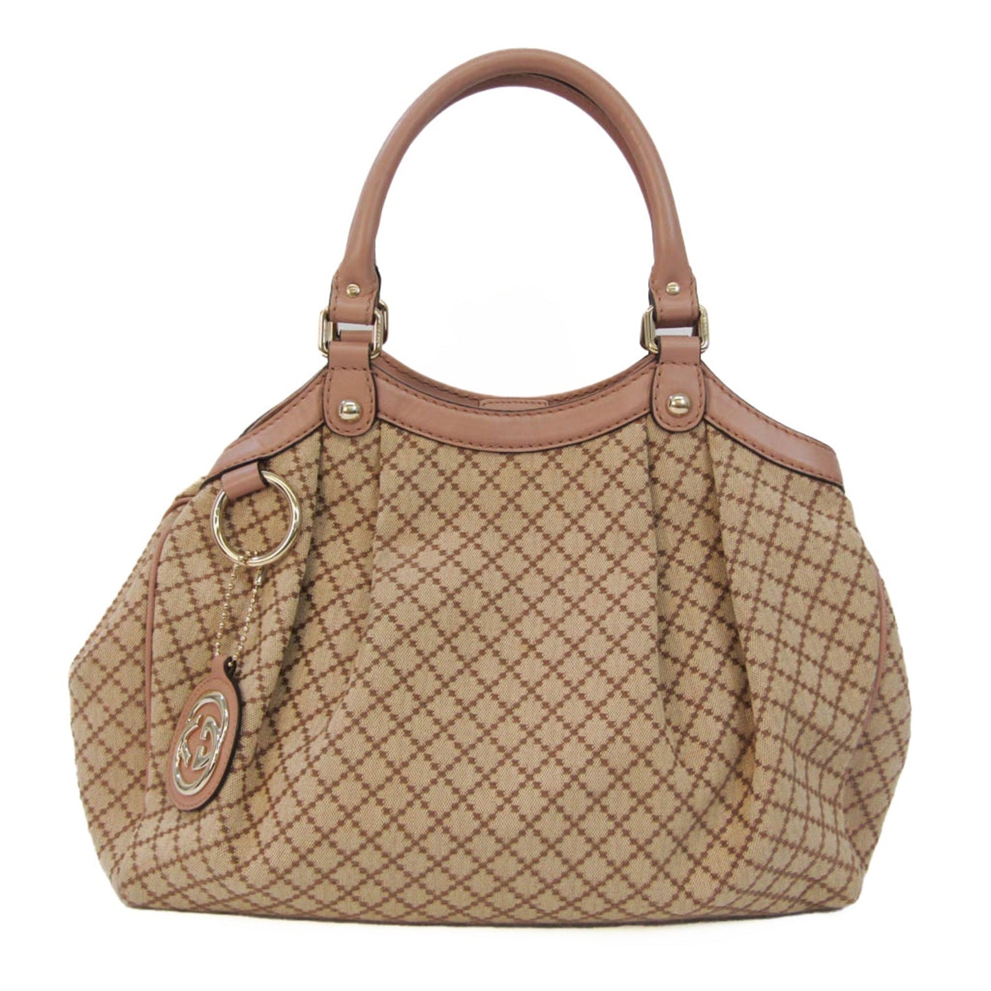Gucci Leather Canvas Handbag