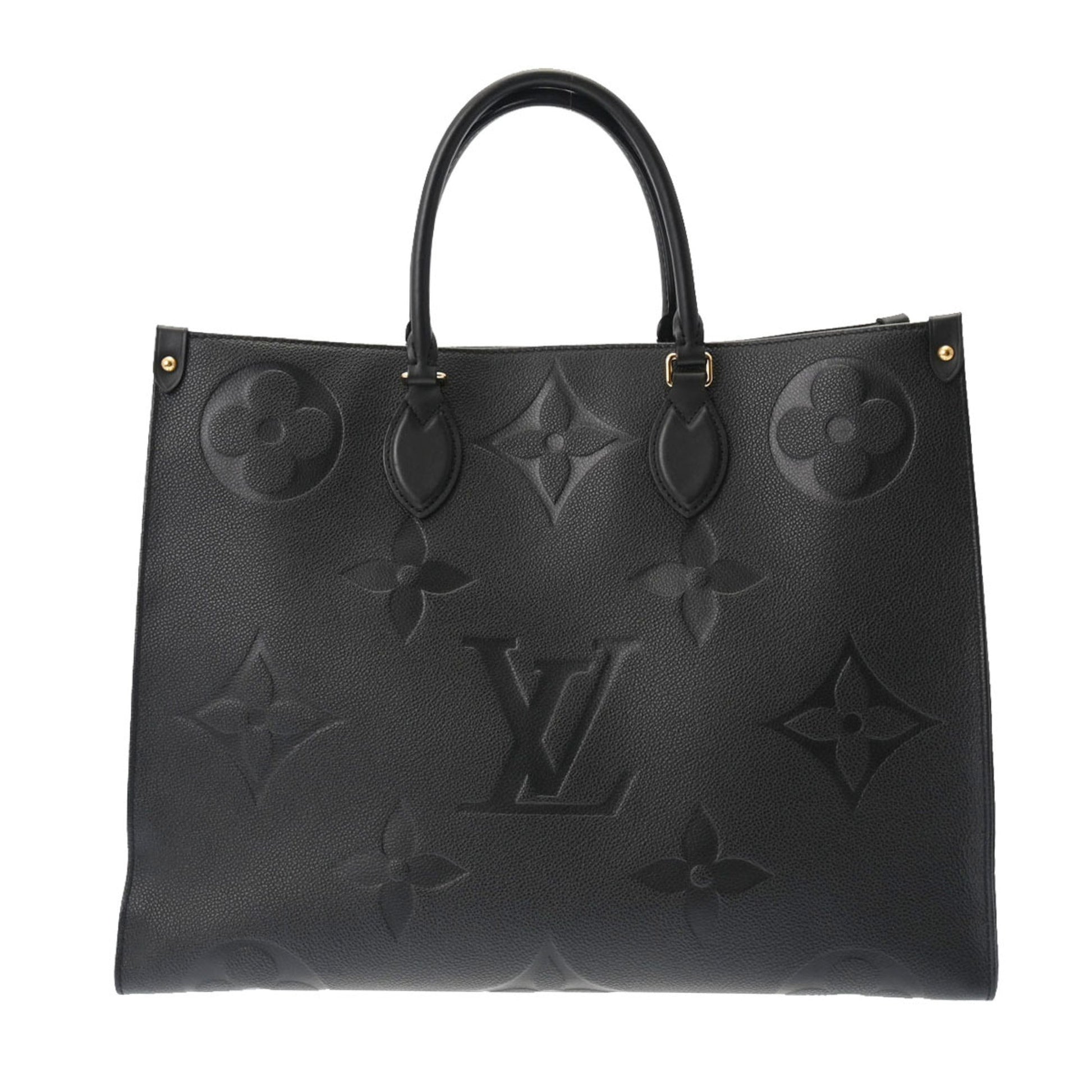 LOUIS VUITTON Monogram Empreinte On the Go GM Noir Women's Leather Handbag