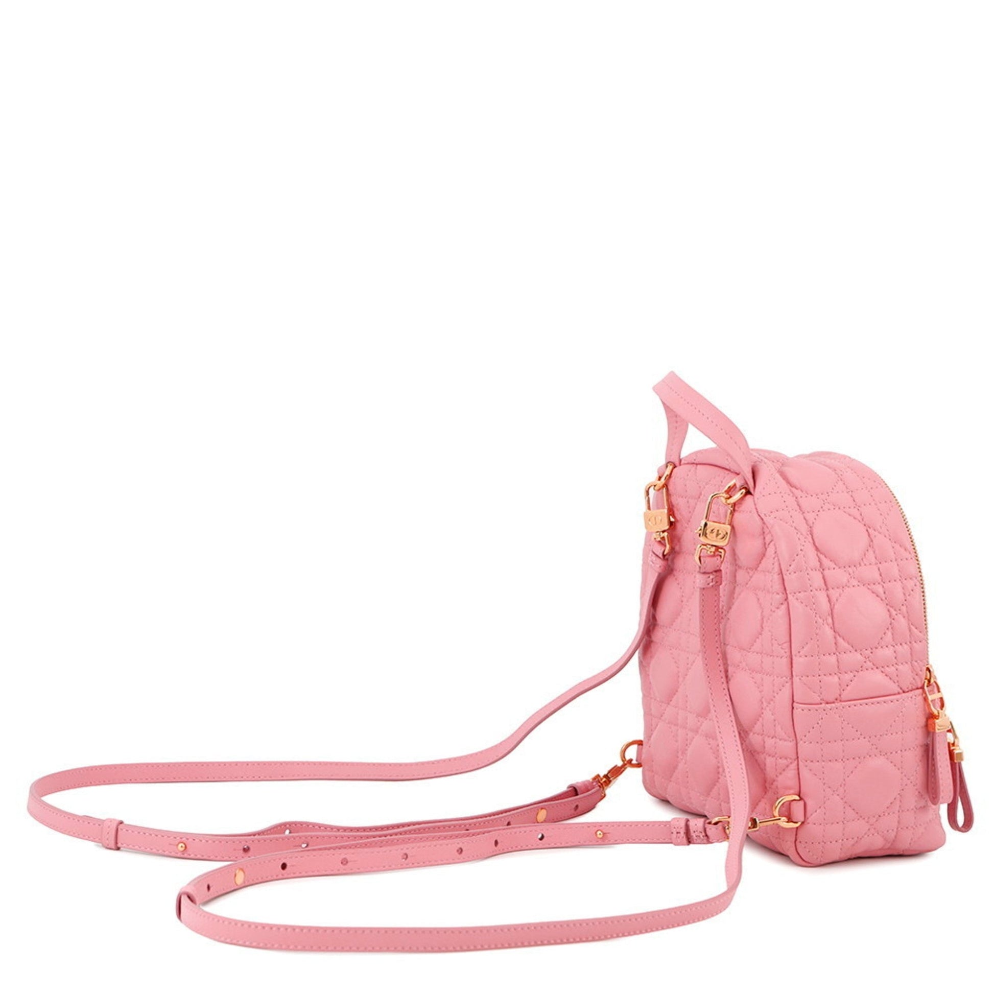 Christian Dior Pink Leather Backpack  