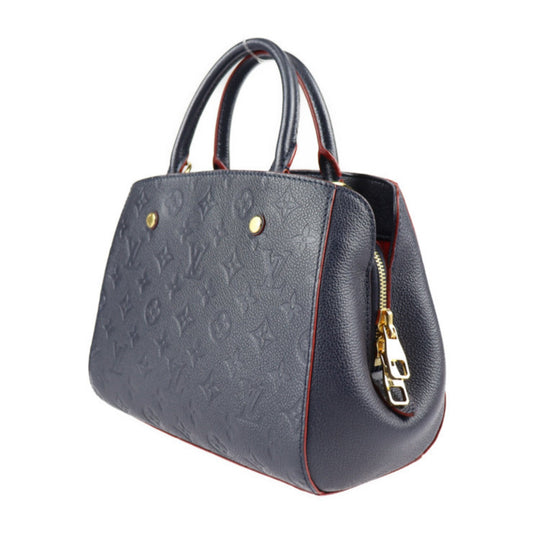 LOUIS VUITTON Montaigne BB Handbag M42747 Monogram Implant Marine Rouge Gold Hardware 2WAY Shoulder Bag