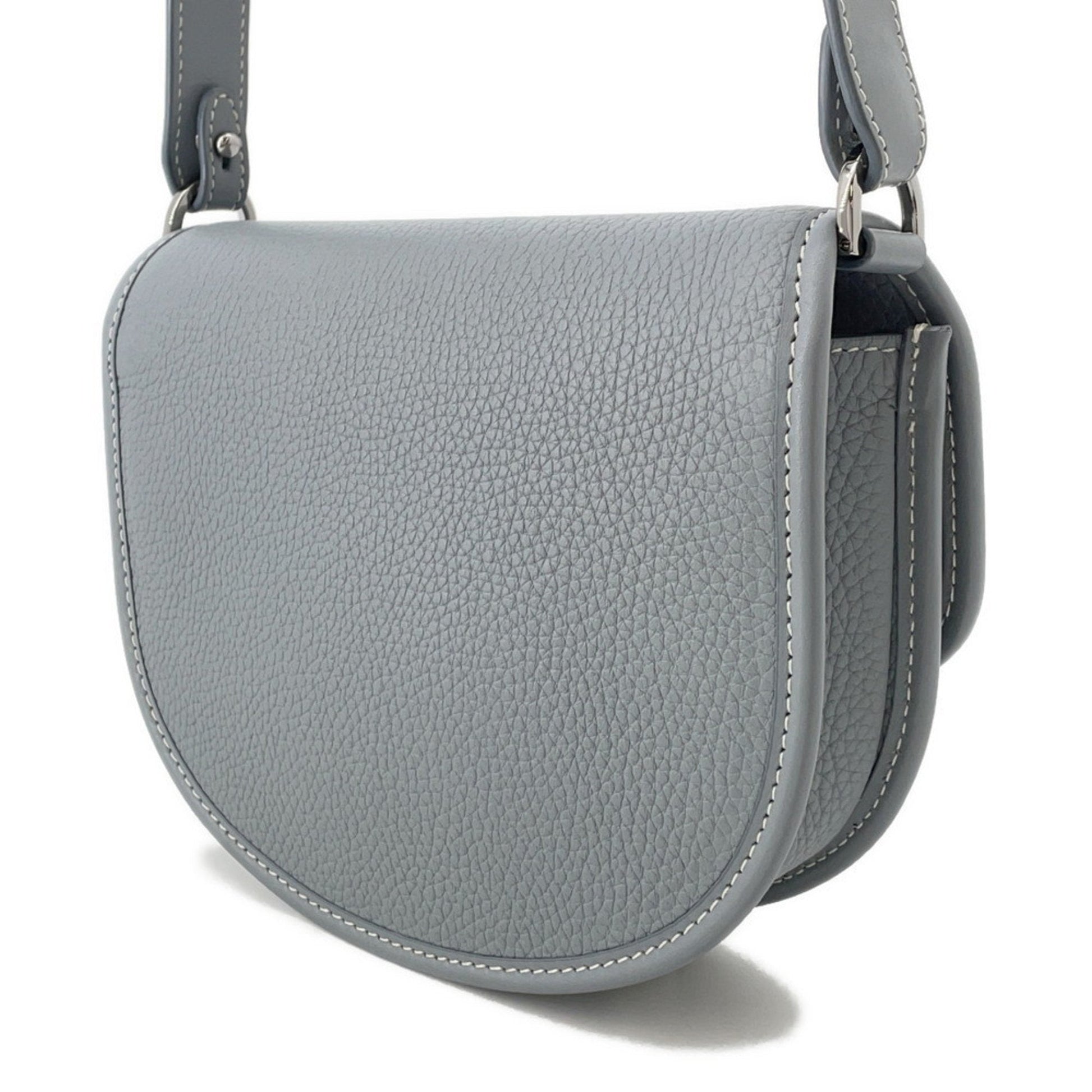 Christian Dior Gray Leather Shoulder Bag  