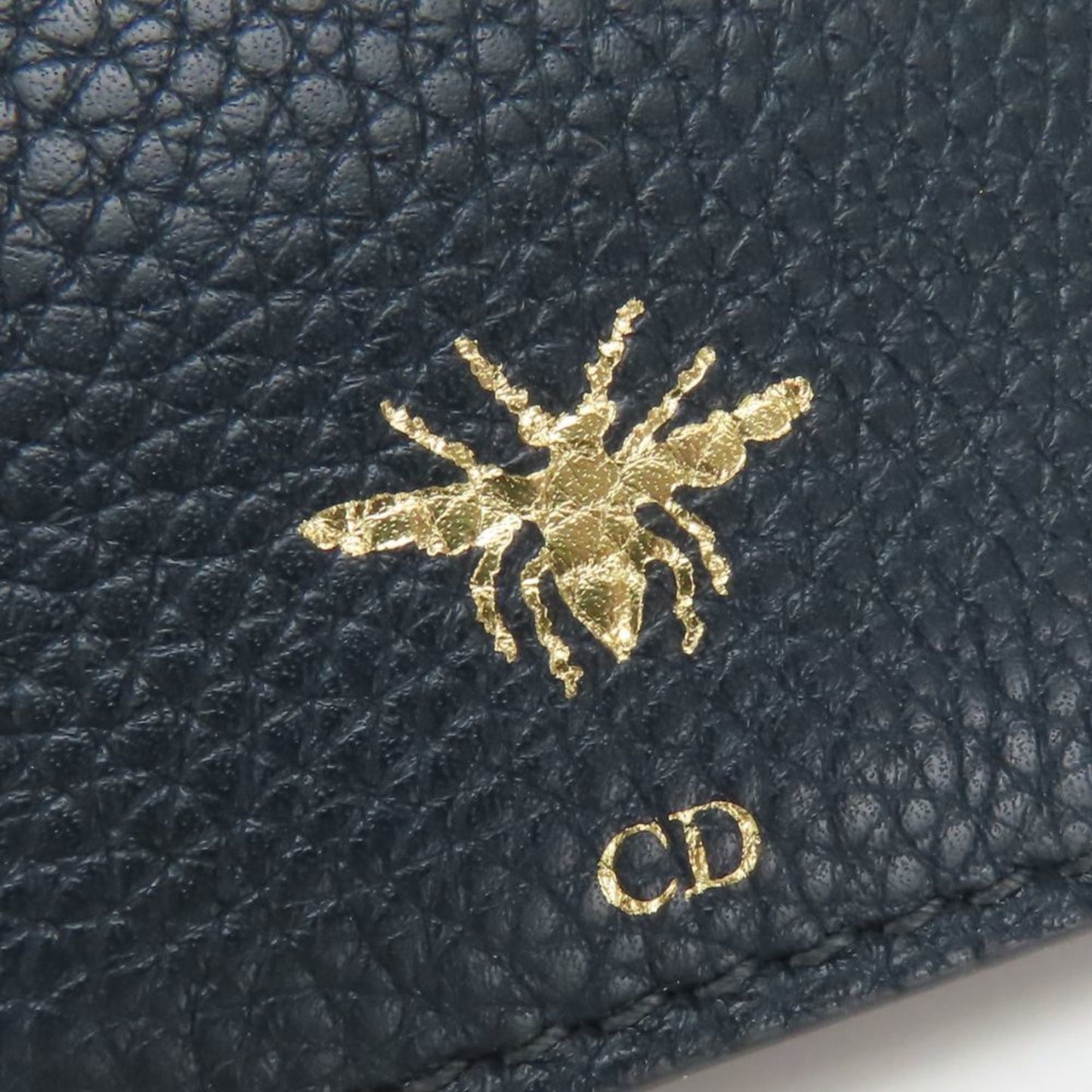 Christian Dior Navy Leather Clutch Bag Pouch  