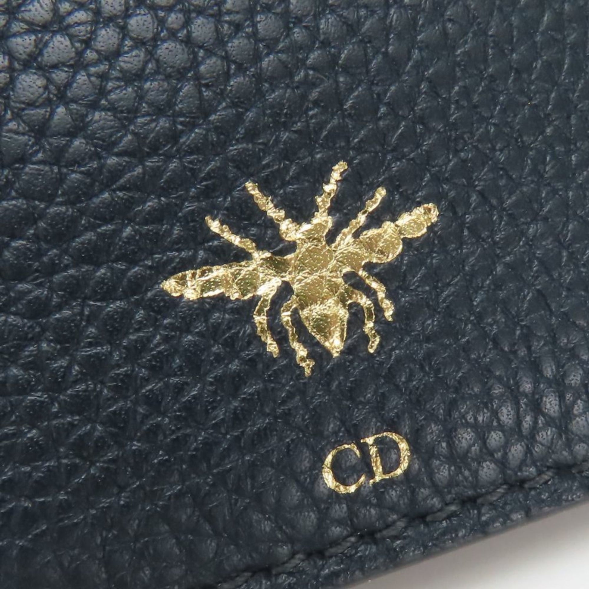 Christian Dior Navy Leather Clutch Bag Pouch  