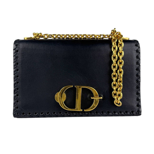 Christian Dior Black Leather Shoulder Bag  