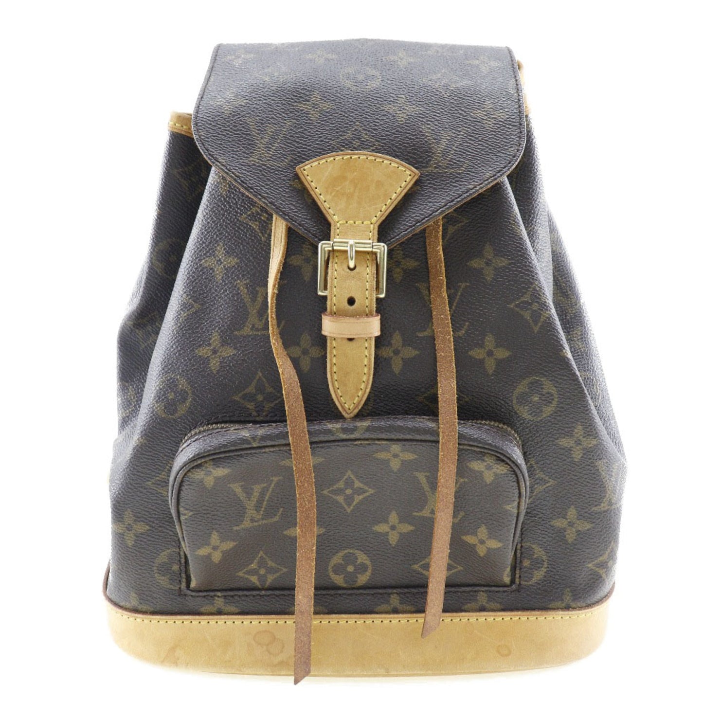 LOUIS VUITTON Montsouris MM rucksack daypack * junk monogram canvas brown ladies Backpack