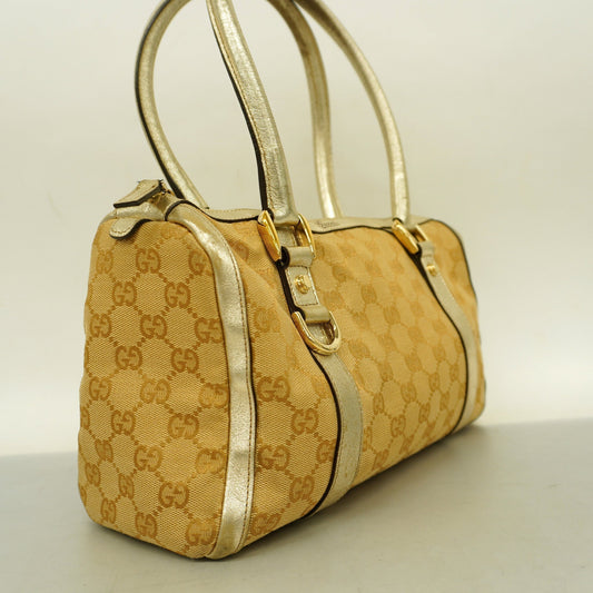 Gucci Leather Canvas Shoulder Bag