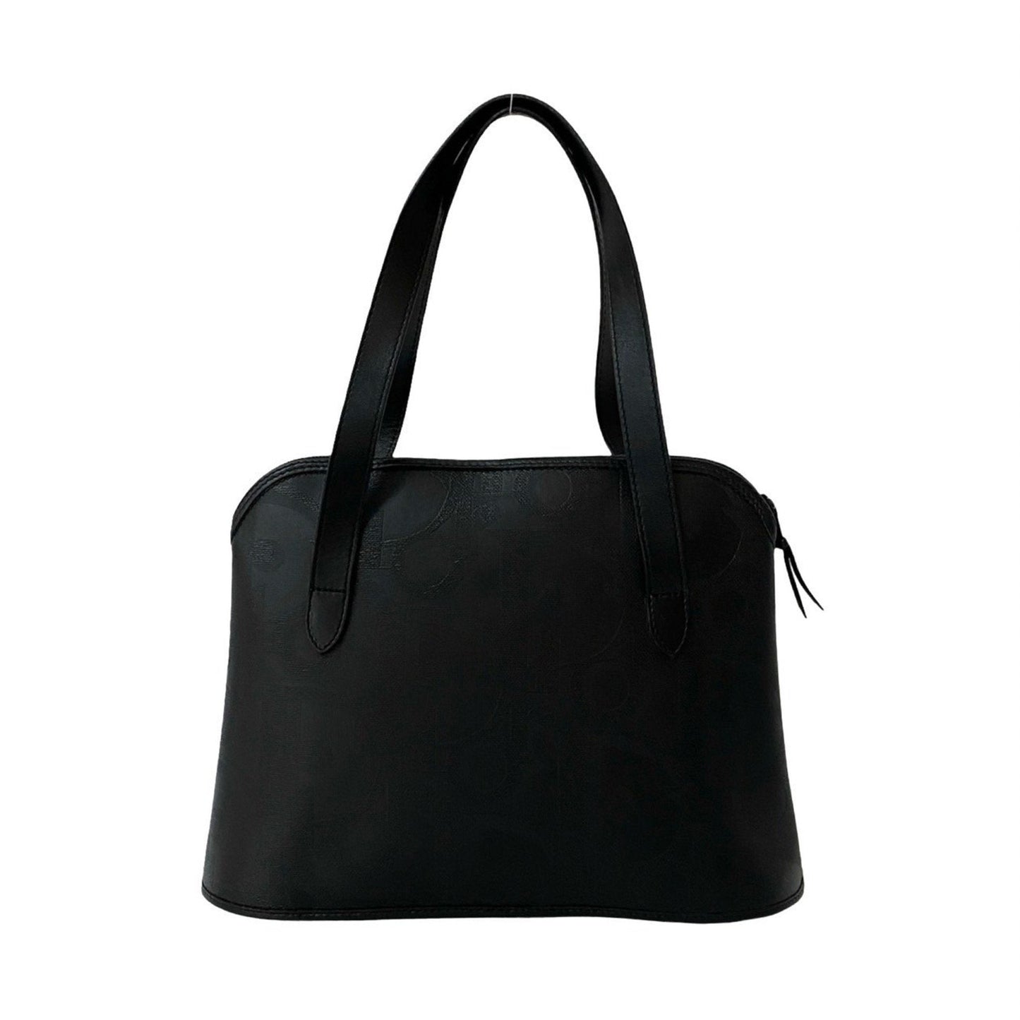 Christian Dior Black Leather Pvc Boston Bag Handbag  