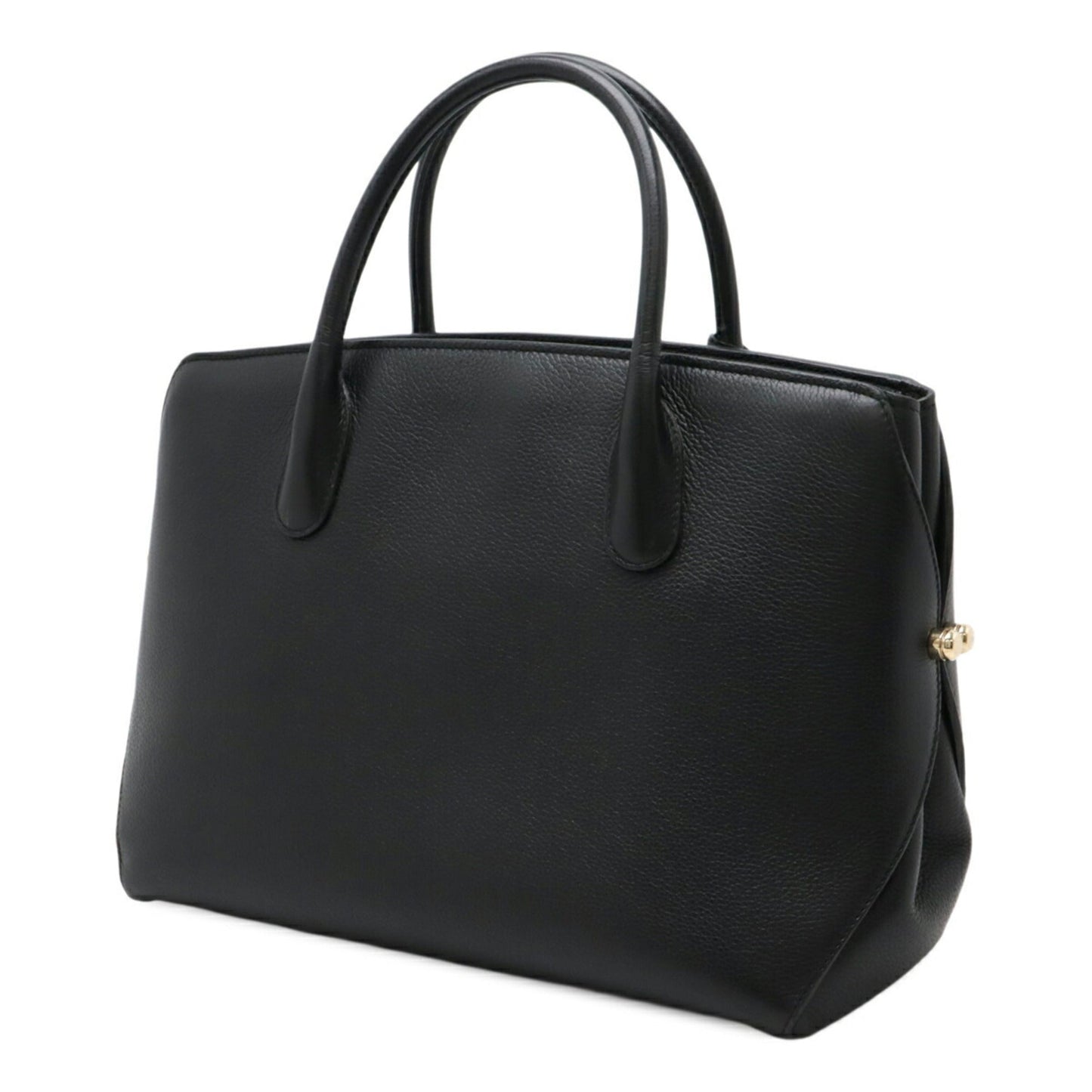 Christian Dior Black Leather Handbag Tote Bag  
