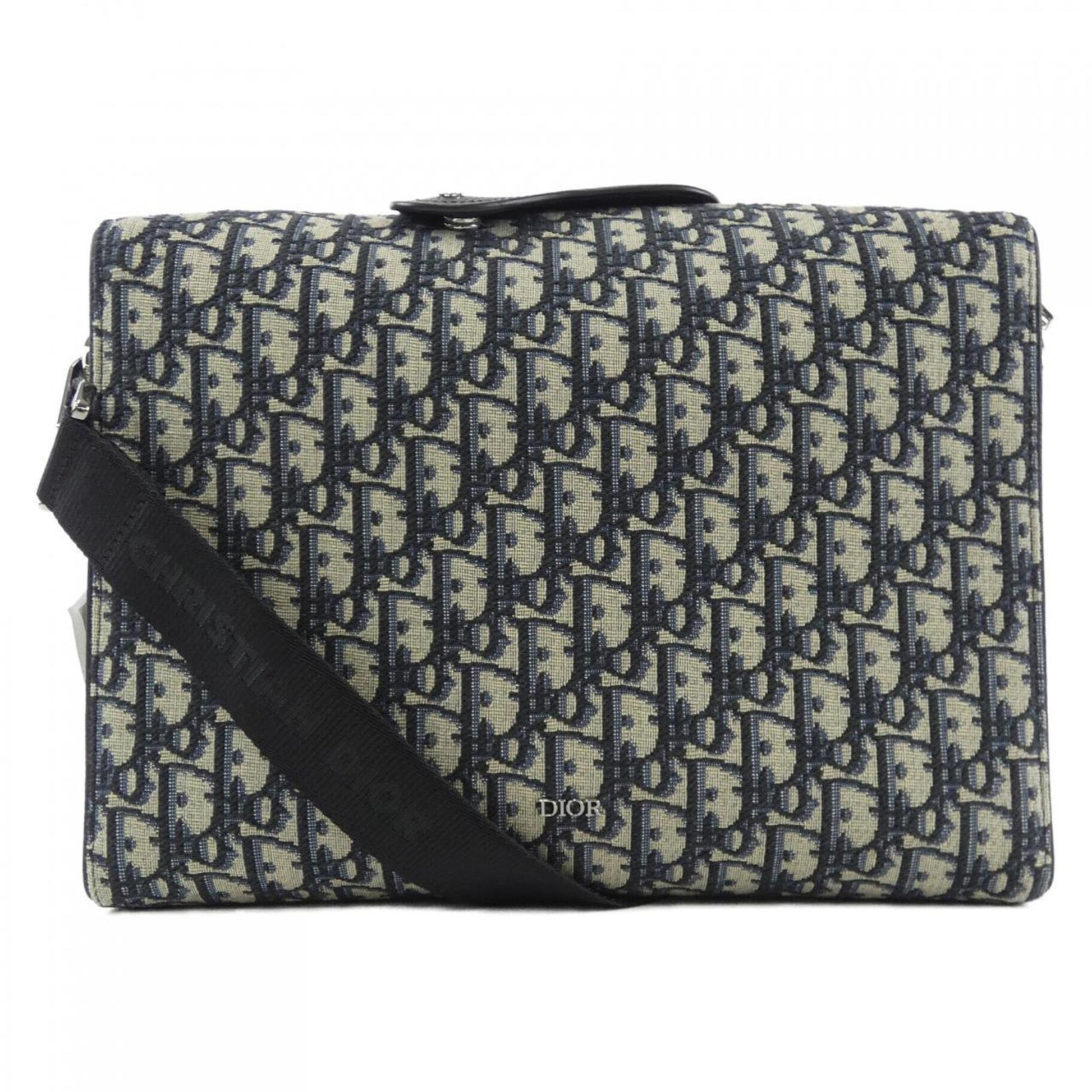 Christian Dior Beige Navy Handbag Shoulder Bag  