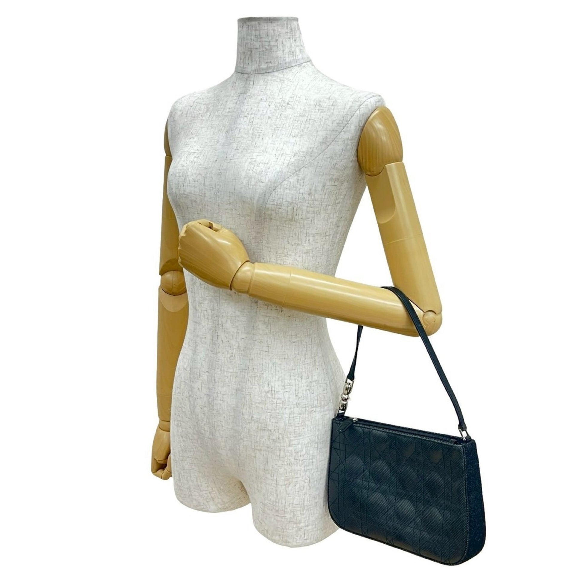 Christian Dior Black Leather Shoulder Bag  