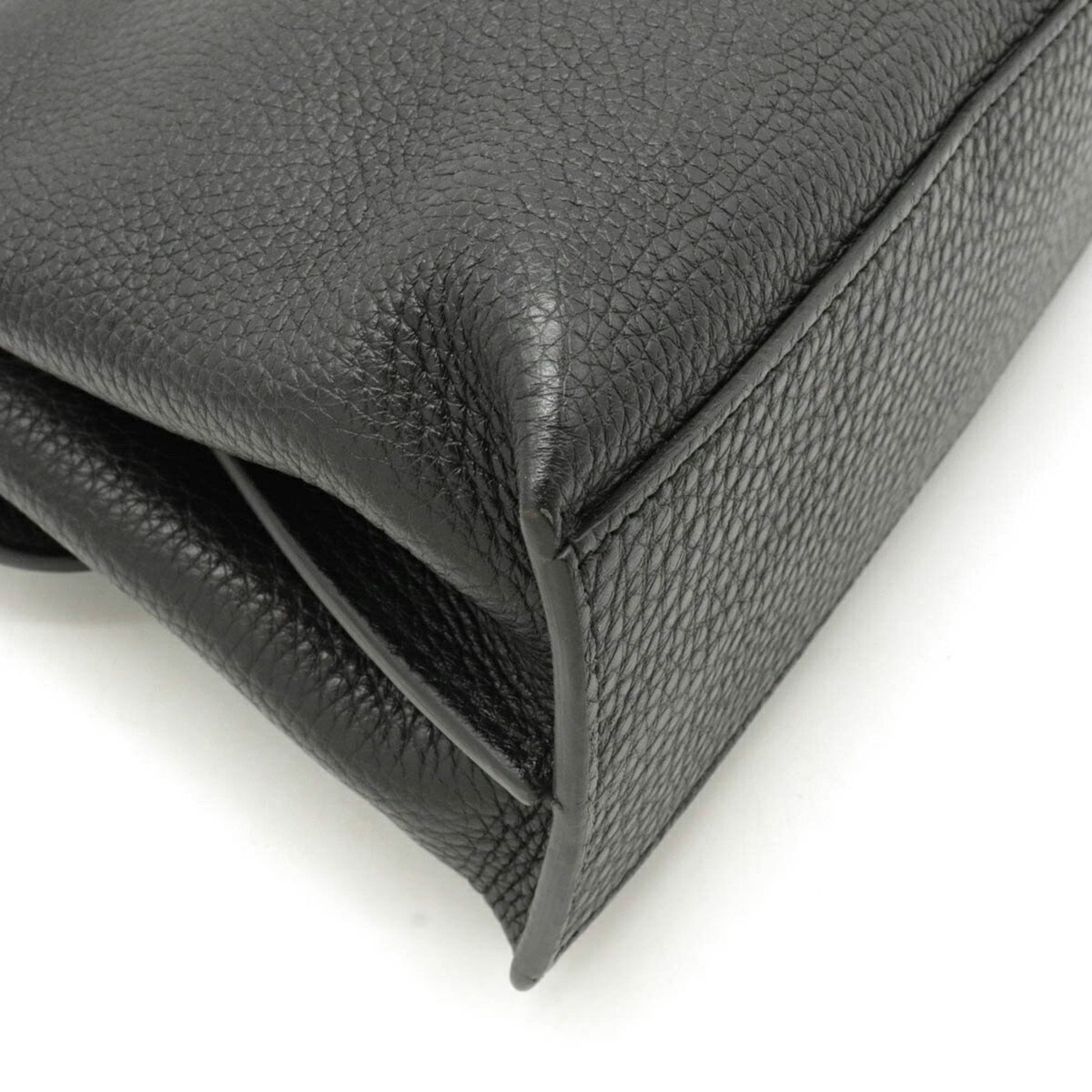Gucci Bamboo Black Leather Shoulder Bag Style 6