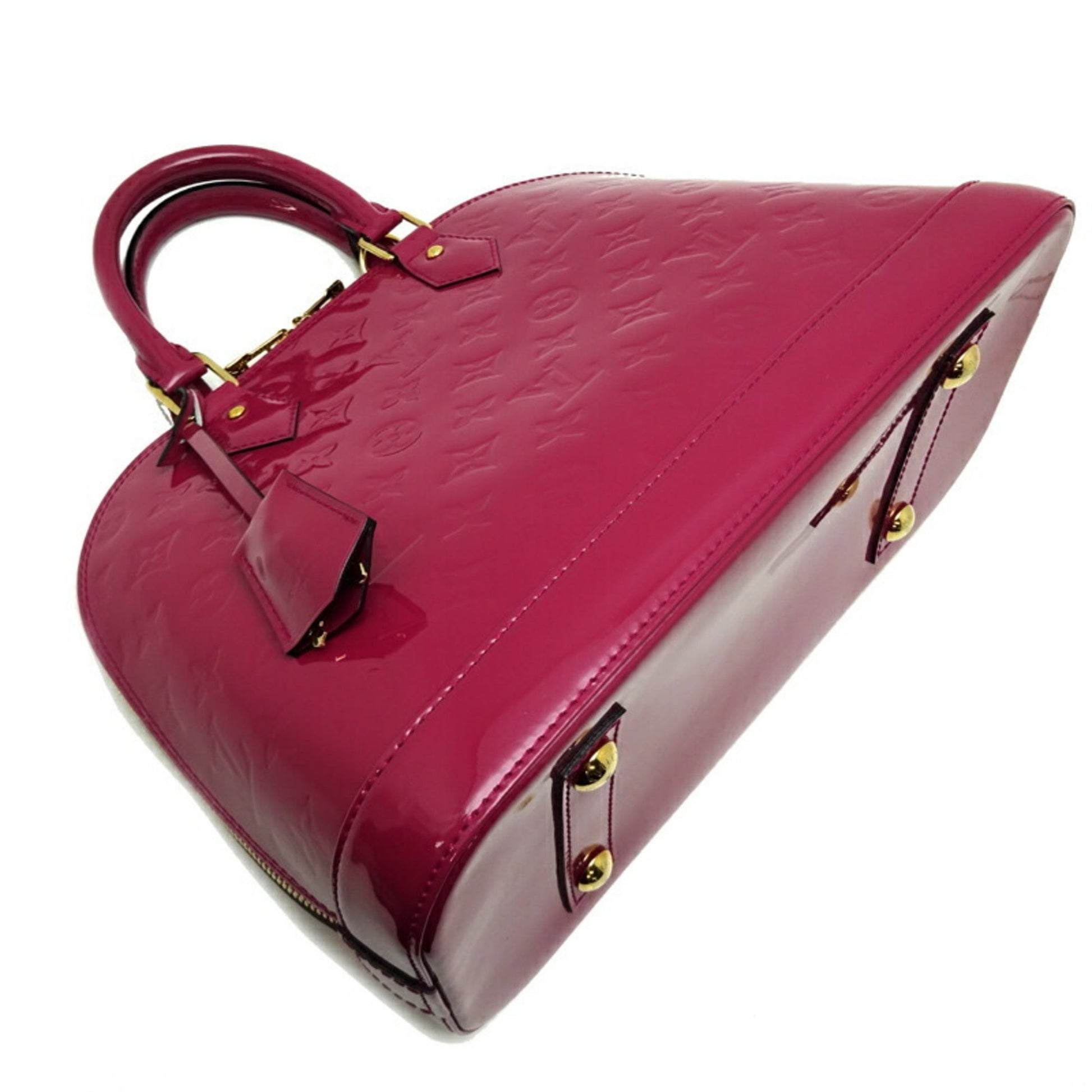 LOUIS VUITTON Alma Women's Handbag [] Monogram Vernis Rose Pop [Pink]