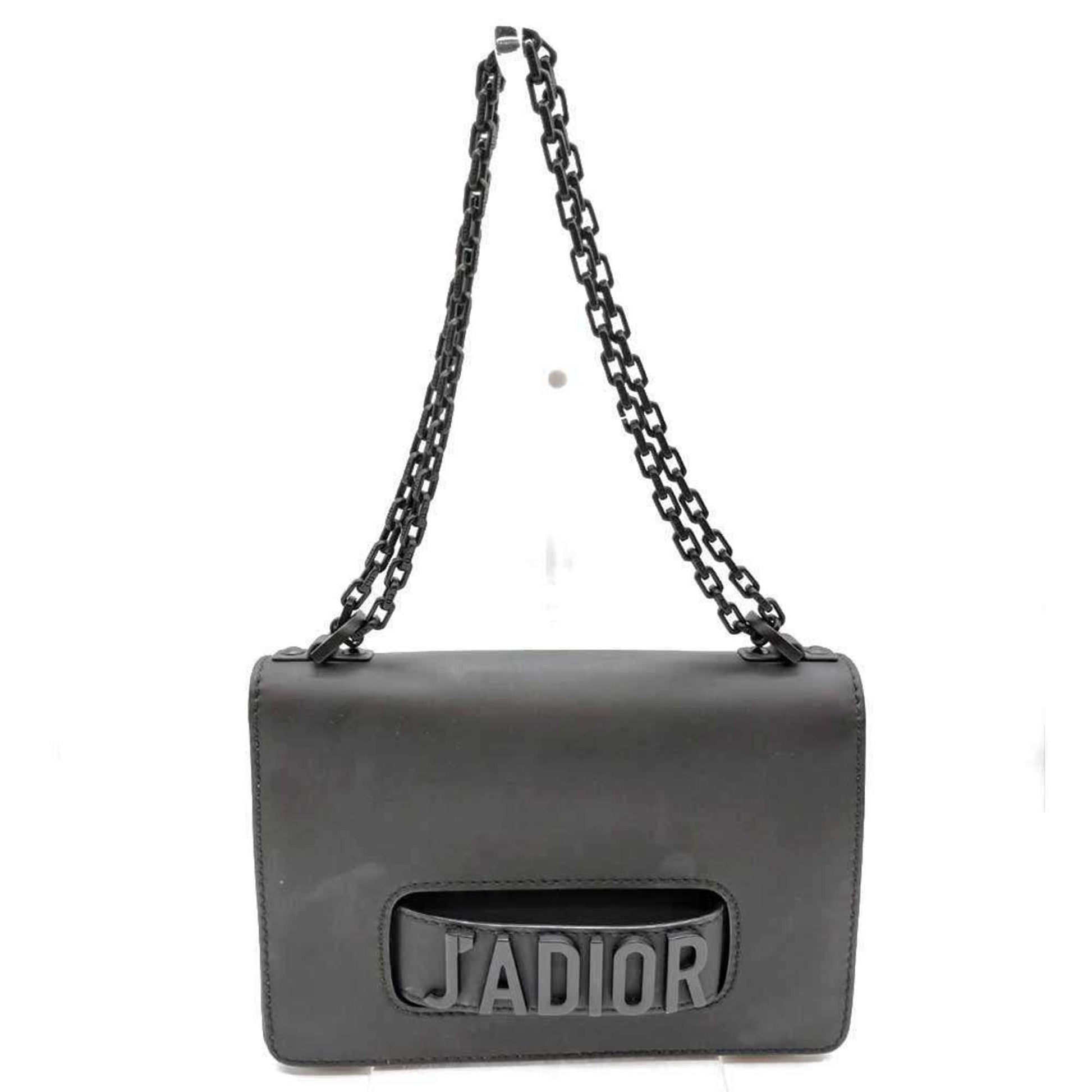 Christian Dior Black Leather Shoulder Bag  