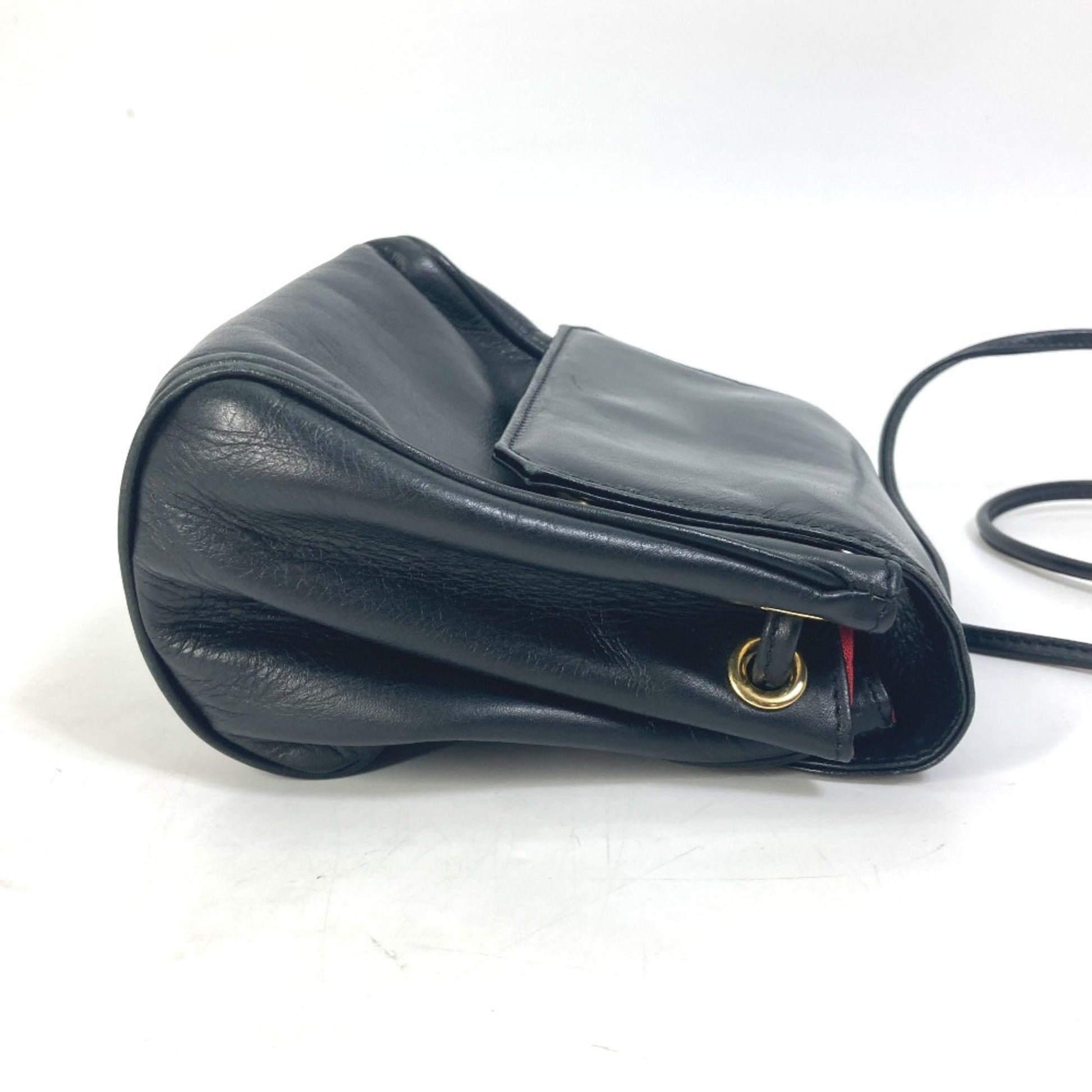 Christian Dior Black Leather Shoulder Bag  