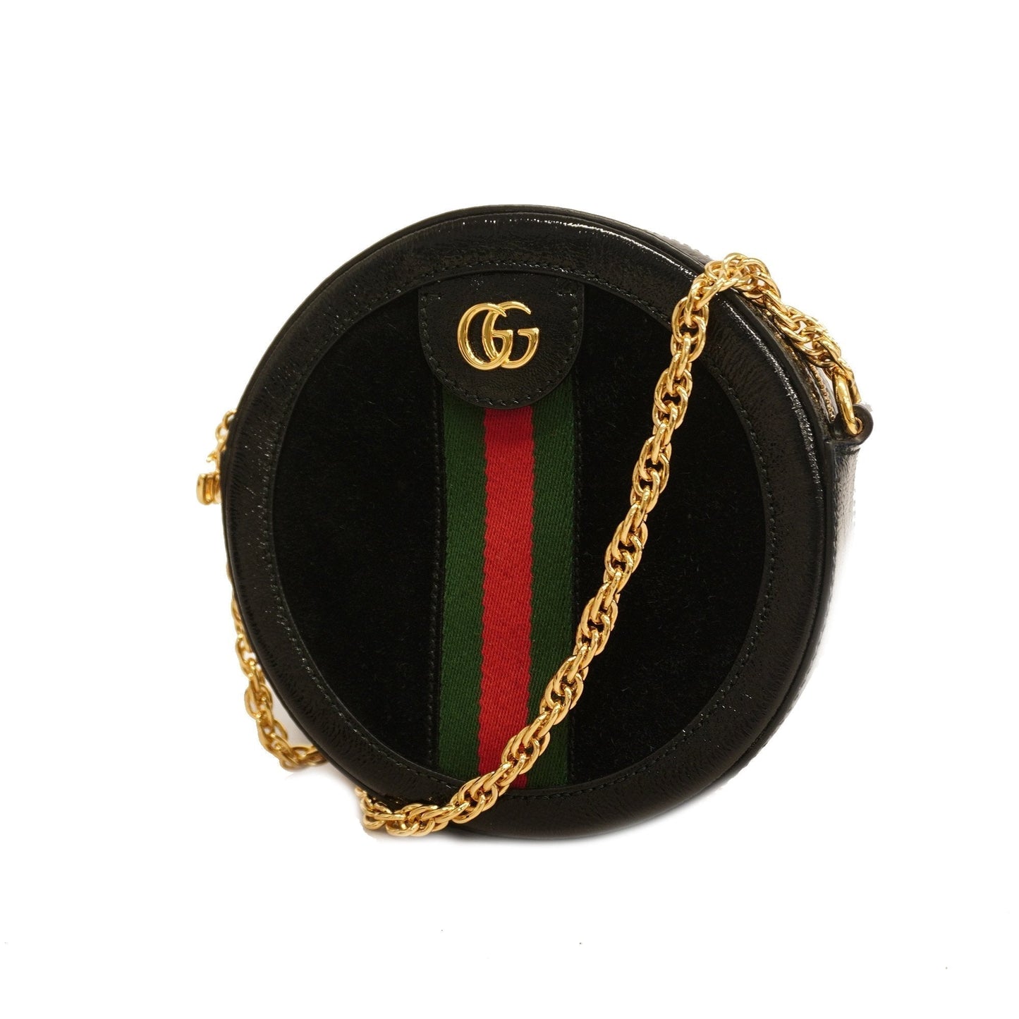 Gucci Sherry Line Black Suede Shoulder Bag