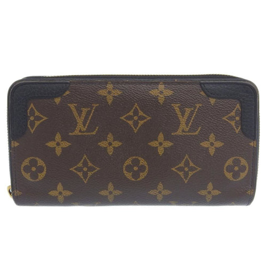 LOUIS VUITTON Monogram Zippy Retiro Round Long Wallet Noir M61855