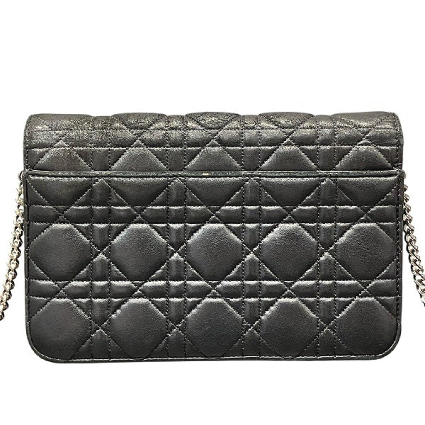Christian Dior Black Leather Shoulder Bag  