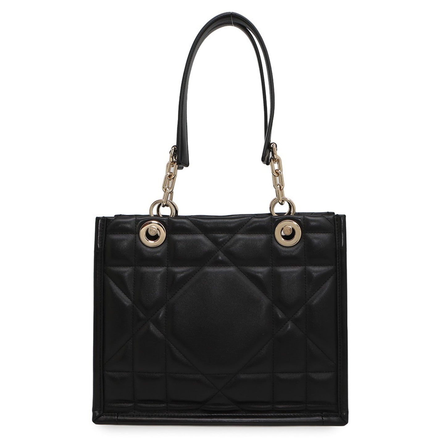 Christian Dior Black Leather Tote Bag  