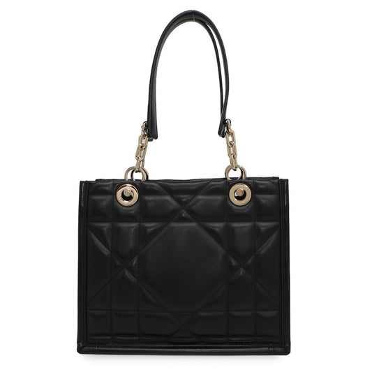 Christian Dior Black Leather Tote Bag  