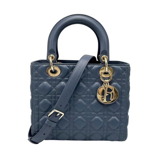 Christian Dior Blue Leather Handbag  