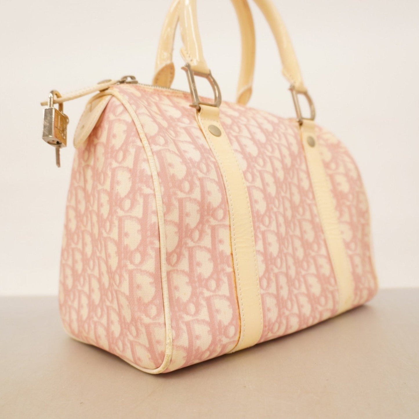 Christian Dior Ivory Pink Pvc Handbag  