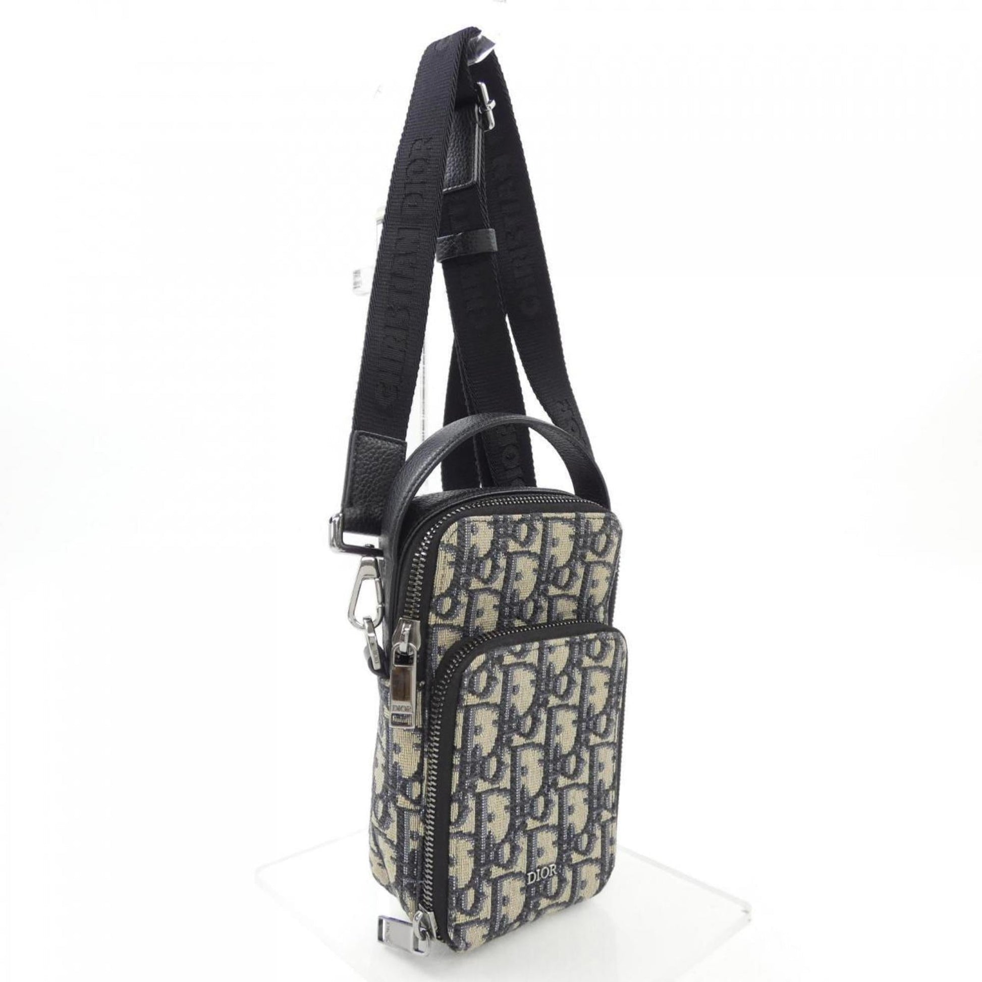 Christian Dior Beige Black Navy Handbag  