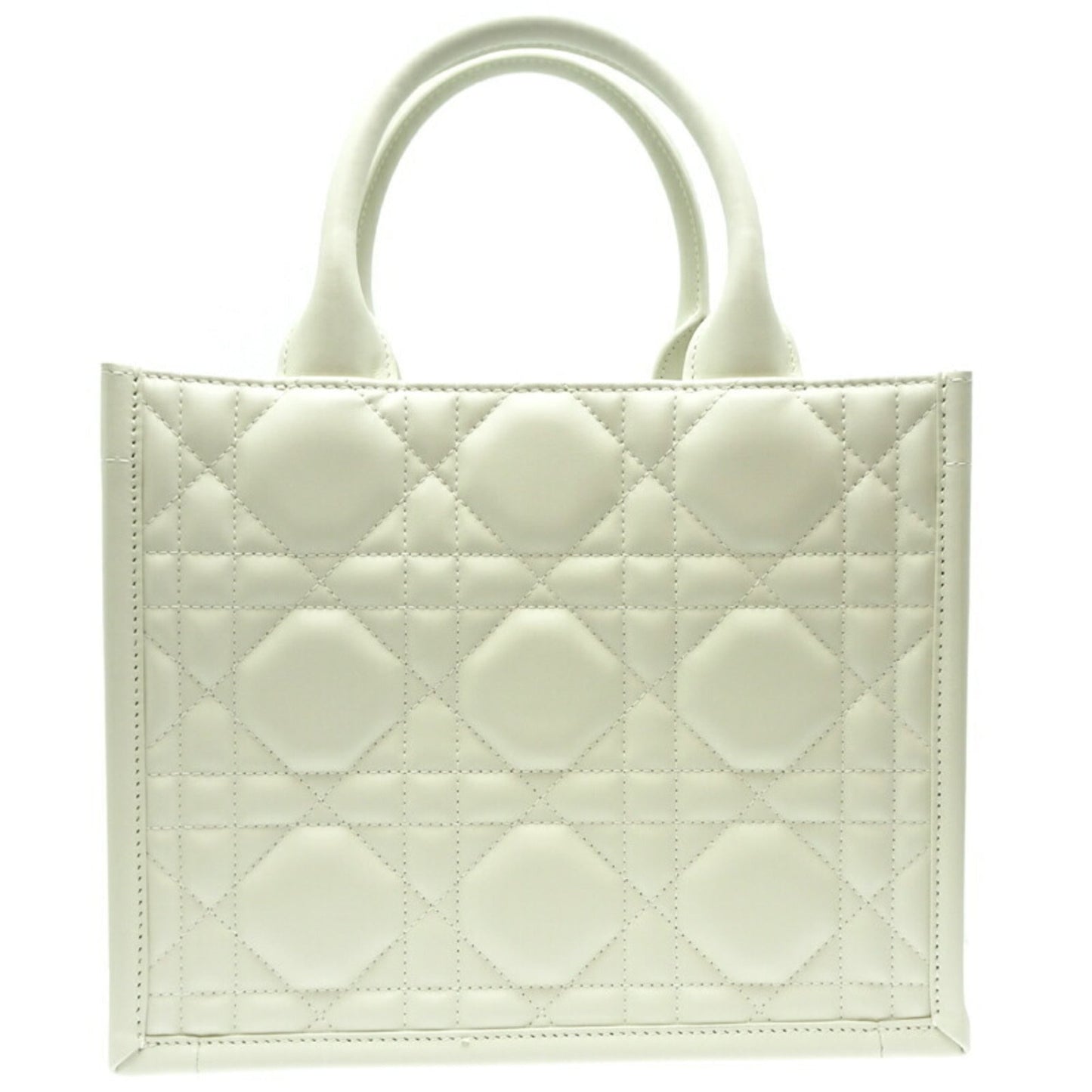 Christian Dior White Leather Tote Bag  