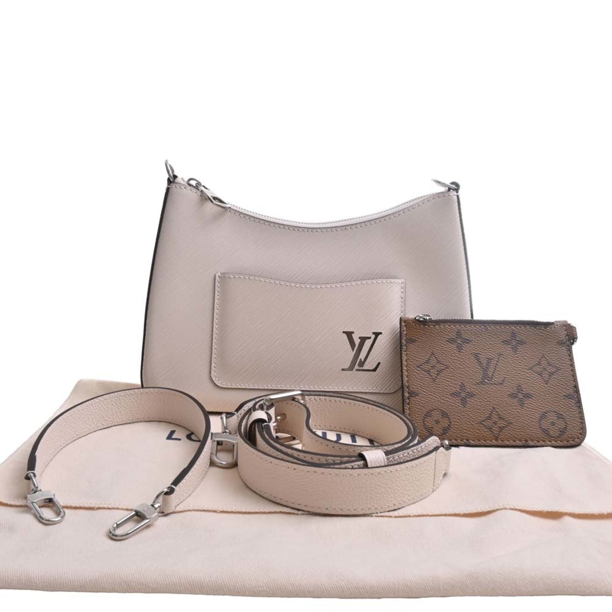 LOUIS VUITTON Epi Marel Handbag Ivory Women's
