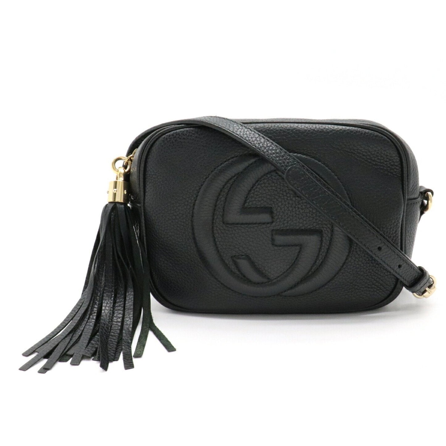 Gucci Soho Black Leather Shoulder Bag Style 1